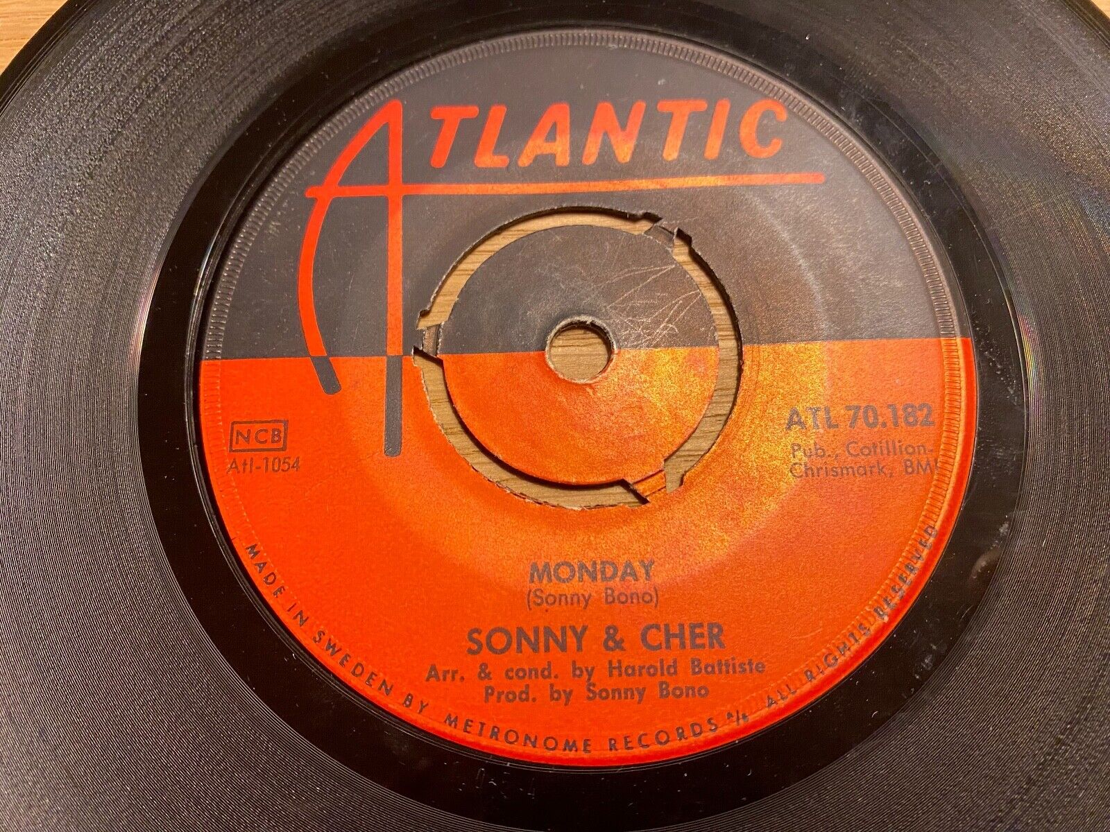 SONNY  CHER "LITTLE MAN /MONDAY" WEST GERMAN PRESS NCB 7" VINYL SINGLE ATLANTIC