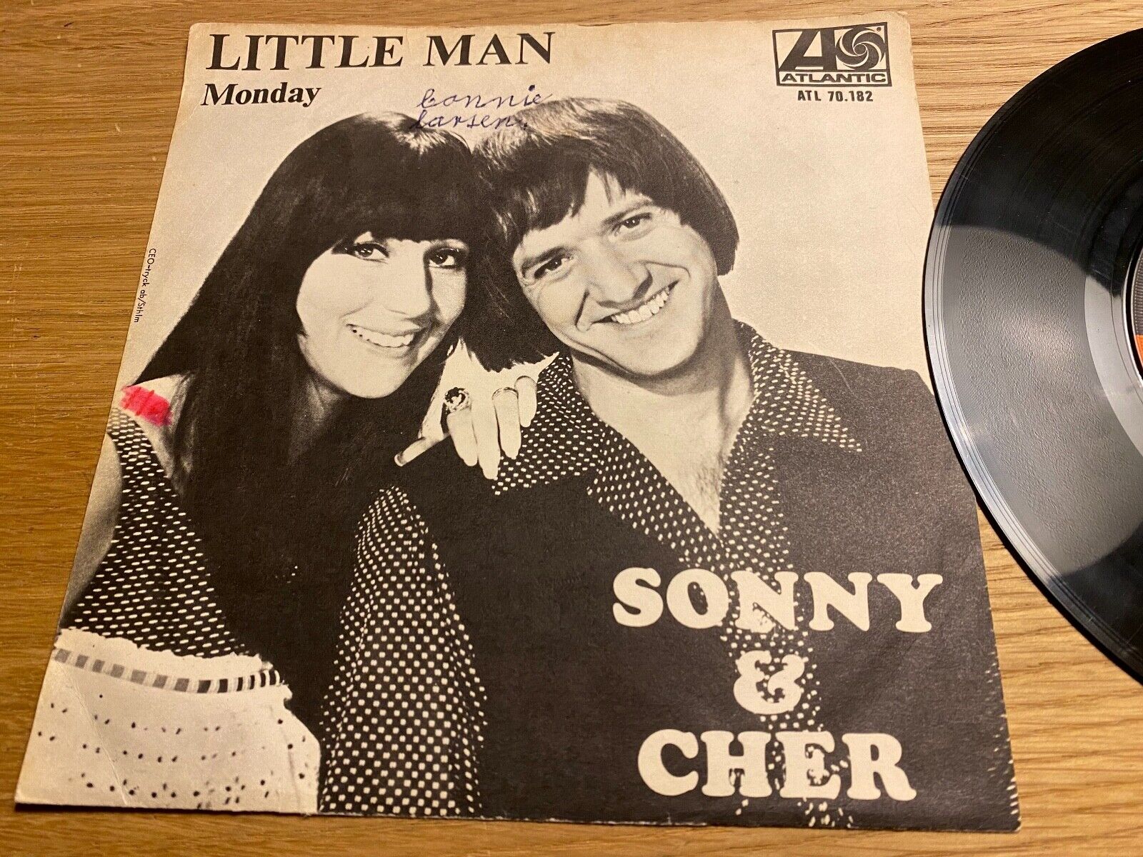 SONNY  CHER "LITTLE MAN /MONDAY" WEST GERMAN PRESS NCB 7" VINYL SINGLE ATLANTIC