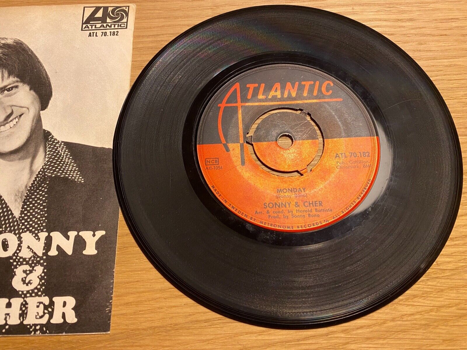 SONNY  CHER "LITTLE MAN /MONDAY" WEST GERMAN PRESS NCB 7" VINYL SINGLE ATLANTIC