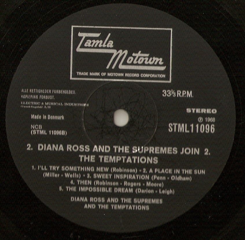 DIANA ROSS SUPREMES JOINS THE TEMPTATIONS DANISH LP 1968 TAMLA MOD NORTHERN SOUL