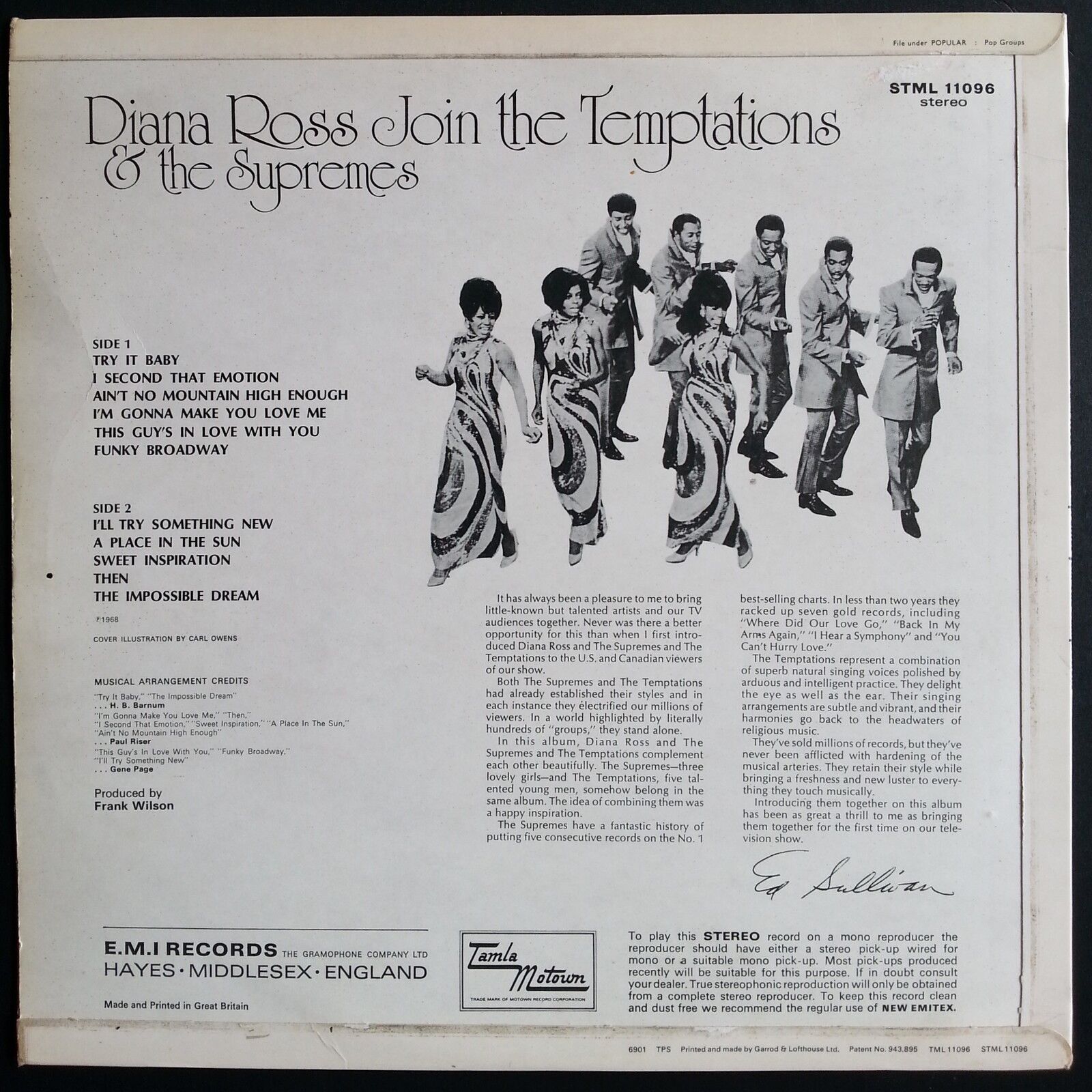 DIANA ROSS SUPREMES JOINS THE TEMPTATIONS DANISH LP 1968 TAMLA MOD NORTHERN SOUL