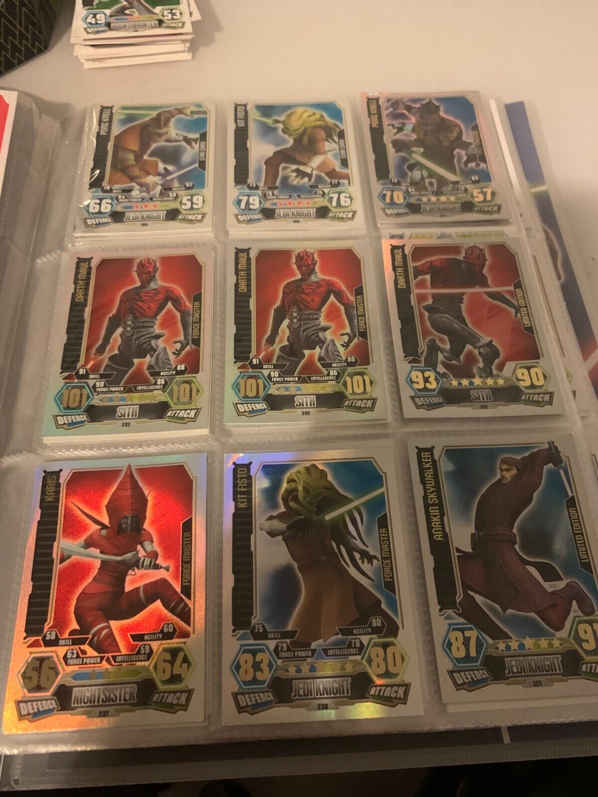 TOPPS STAR WARS FORCE ATTAX SERIES 3/4  buy all or offer for cards