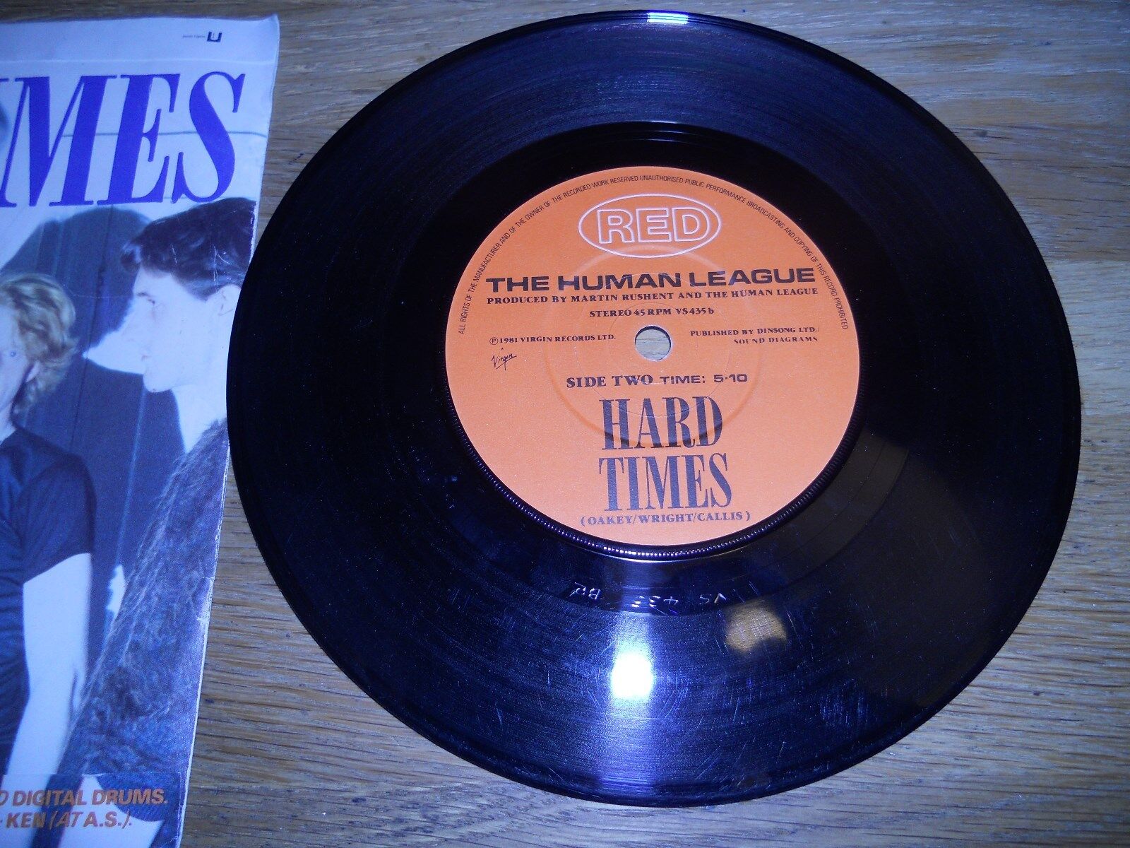 THE HUMAN LEAGUE "LOVE ACTION / HARD TIMES" VIRGIN RECORDS 1981 UK VINYL SINGLE