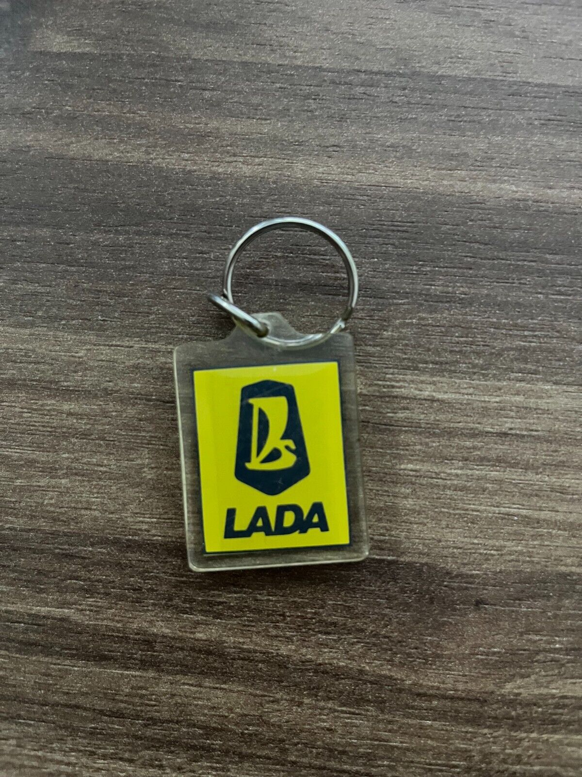 Vintage Lada Keychain Danish Denmark Car Retro Dealership Memorabilia 1980s