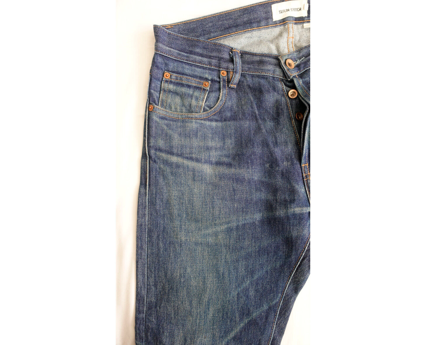 Taylor Stitch Denim Jeans 100% Cotton Brenham Slim (not skinny) W 32