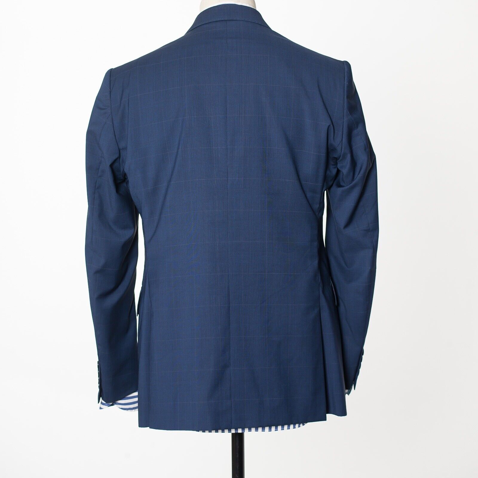 SARTORIA AMBROSIANA Blue Check Sport Coat Blazer Italy Made M Fit