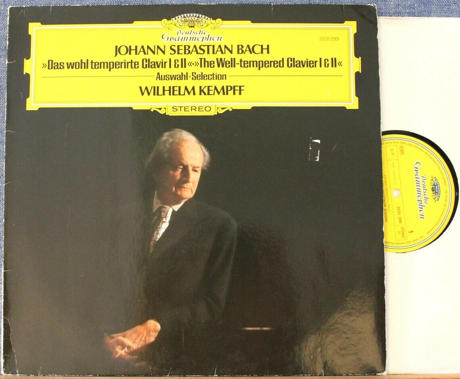 Kempff Bach (Wohltemperiertes Klavier I  II - selection) DGG 2531 299 NM