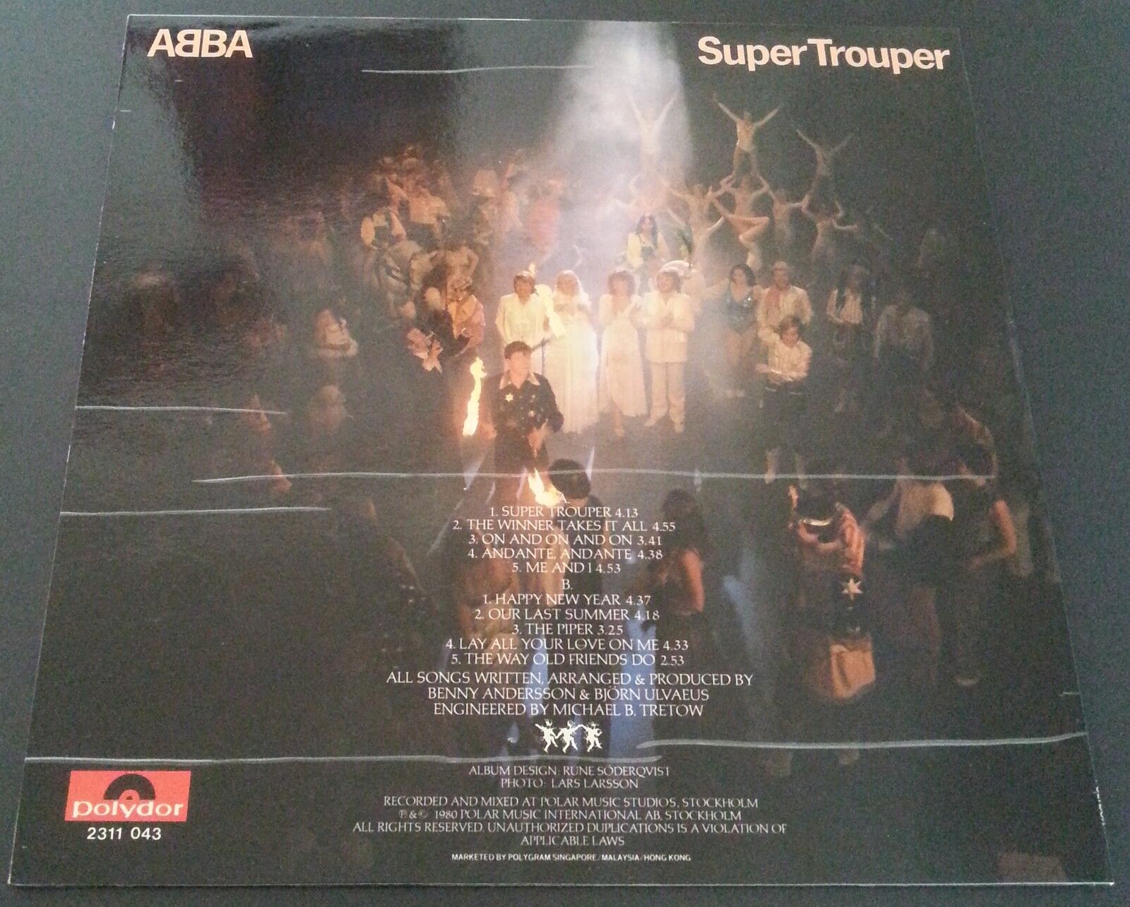 ABBA SUPER TROUPER SINGAPORE MALAYSIA HONG KONG LP 1980 BENNY BJÖRN AGNETHA ANNE