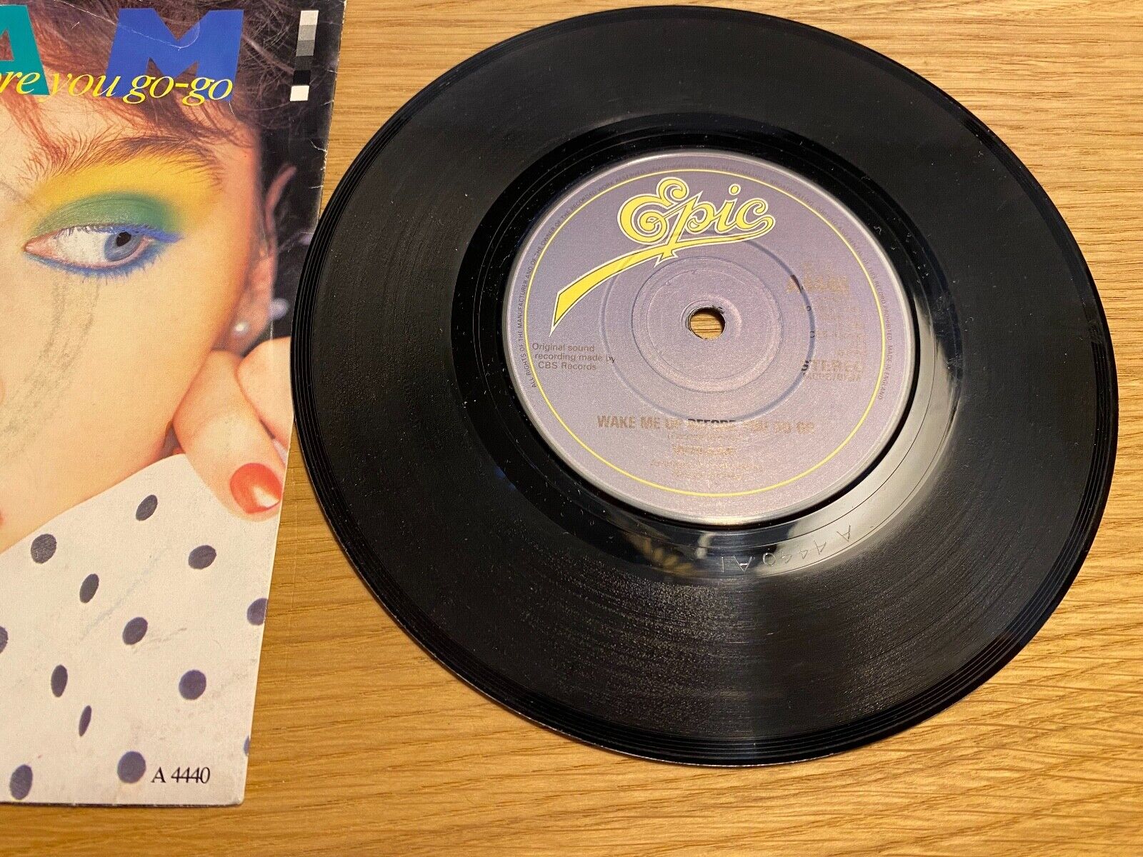 WHAM!/GEORGE MICHAEL "WAKE ME UP BEFORE YOU GO-GO" 1984 EPIC RECORDS 7" VINYL UK