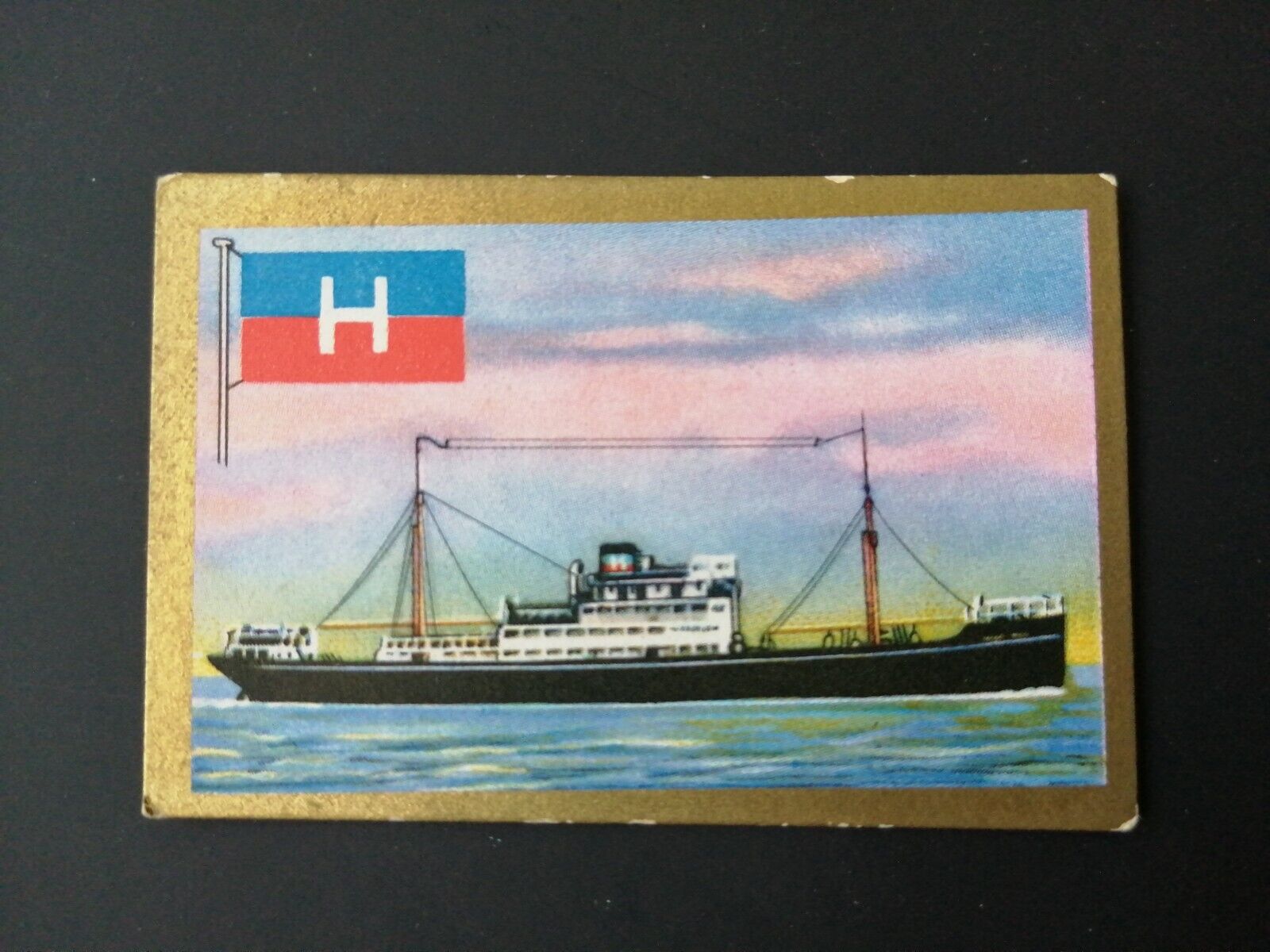 German SABA tobacco ship trading card 1931-33No 54 "Heinz-Horn"