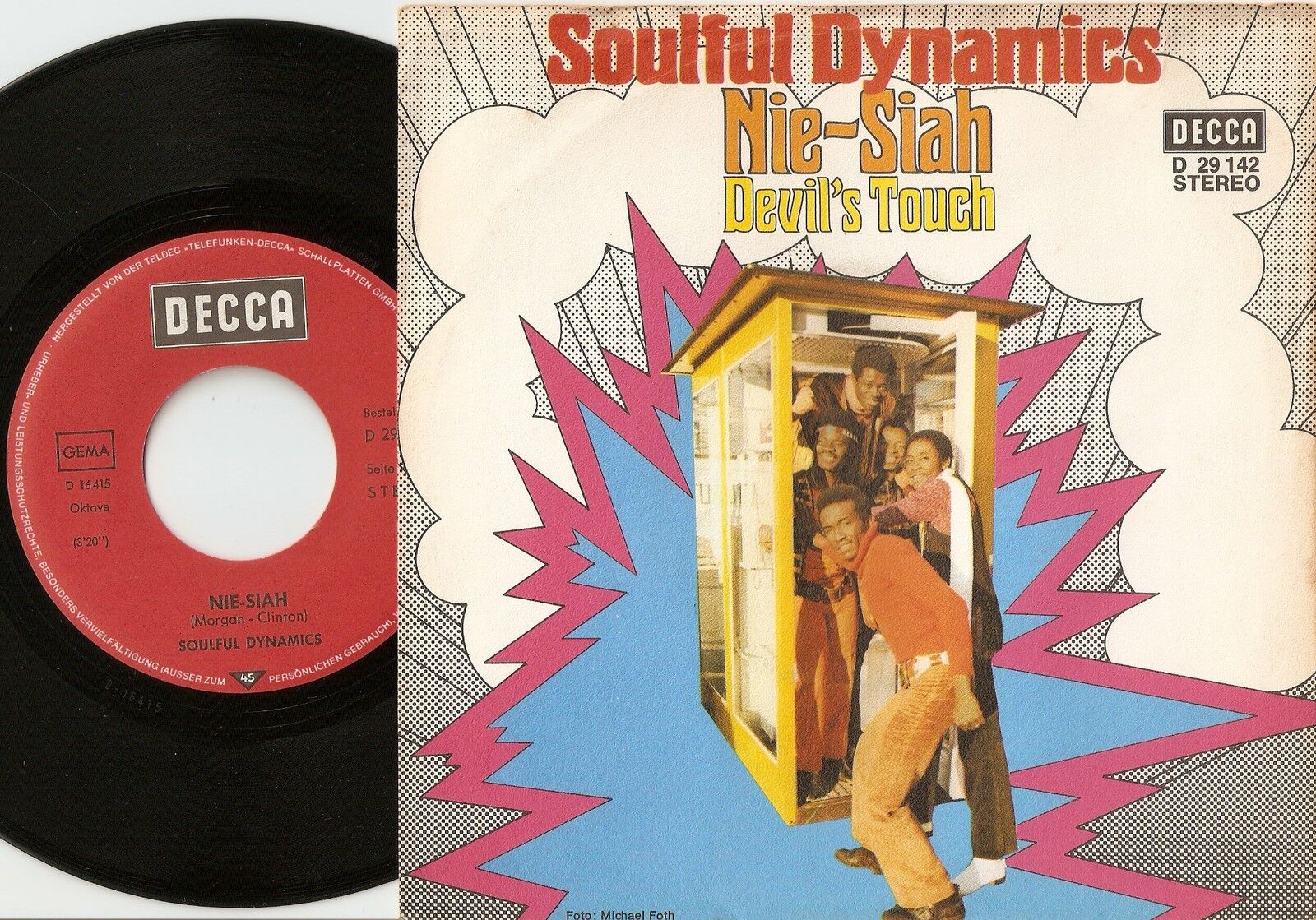 SOULFUL DYNAMICS NIE-SIAH  DEVIL´S TOUCH GERMAN 45+PS 1972 PROG RB SOUL