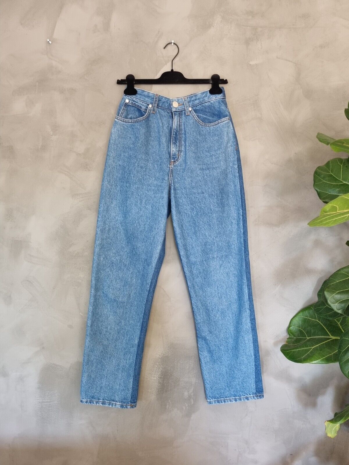 **Sandro** Blue Two-Tone Cotton Denim Jeans Size 36