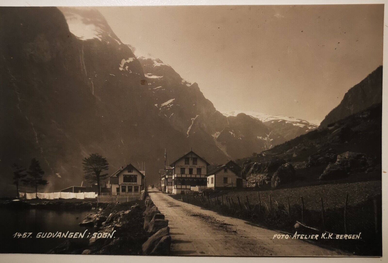 Vintage photo postcard: Motif from Gudvangen Sogn in Norway  pok1301