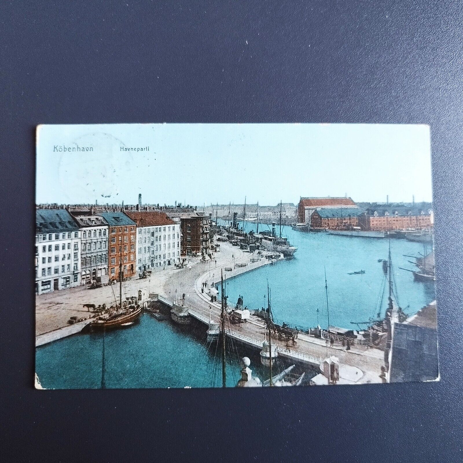 Denmark Copenhagen View of the Harbor - Posted in 1910