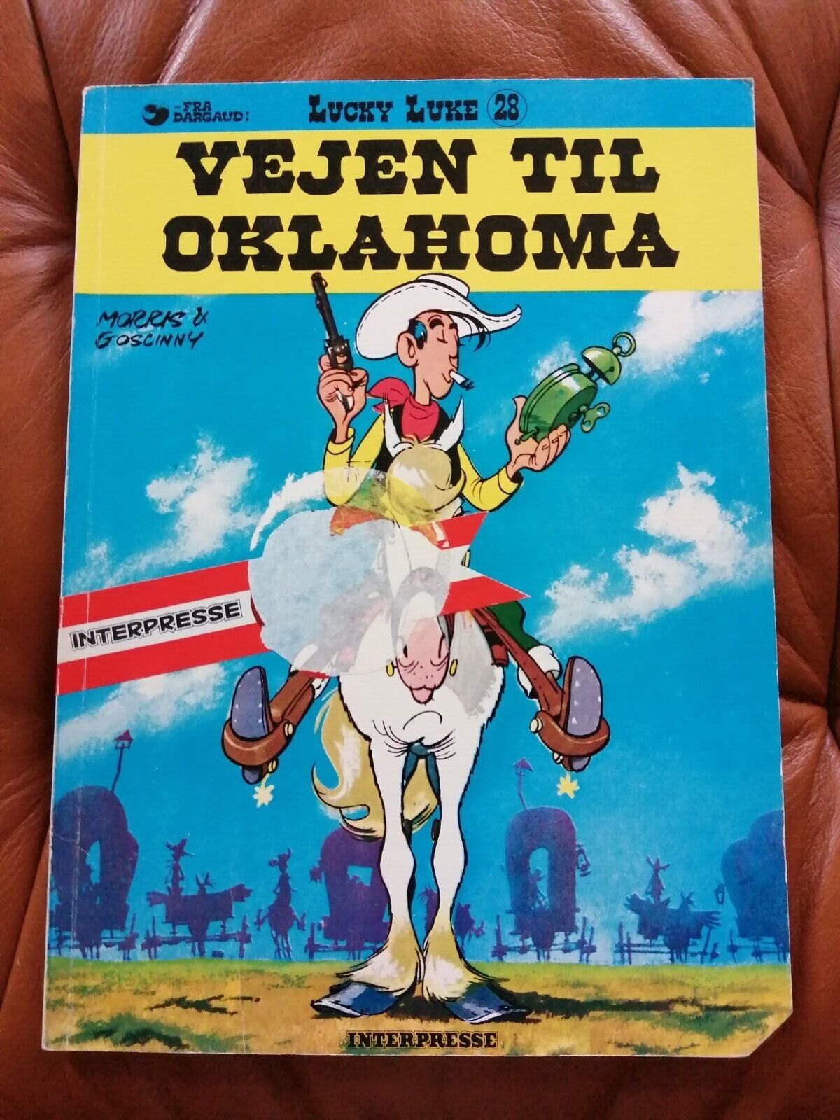 Denmarkcomic book"Lucky Luke" no 28Morris  Goscinny1977 1sted