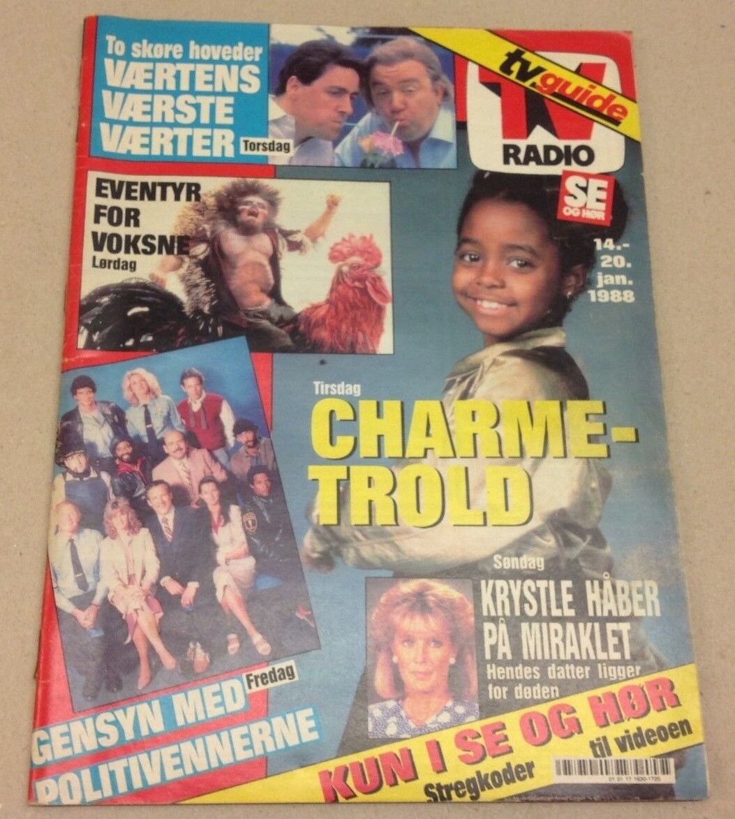 Dynasty Krystle Linda Evans Back Caroline Vtg Danish Magazine 1988 "Se og Hoer"