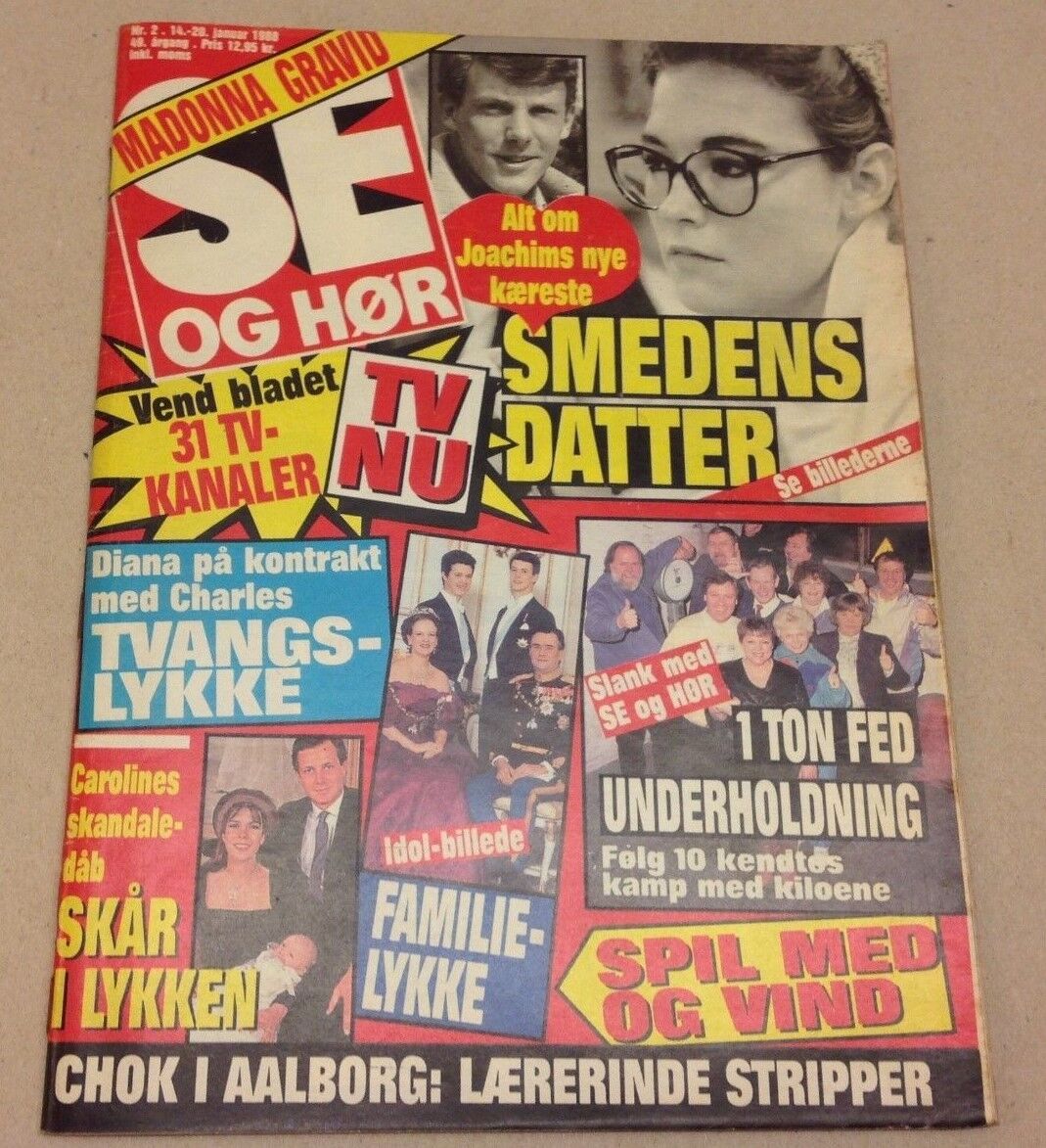 Dynasty Krystle Linda Evans Back Caroline Vtg Danish Magazine 1988 "Se og Hoer"