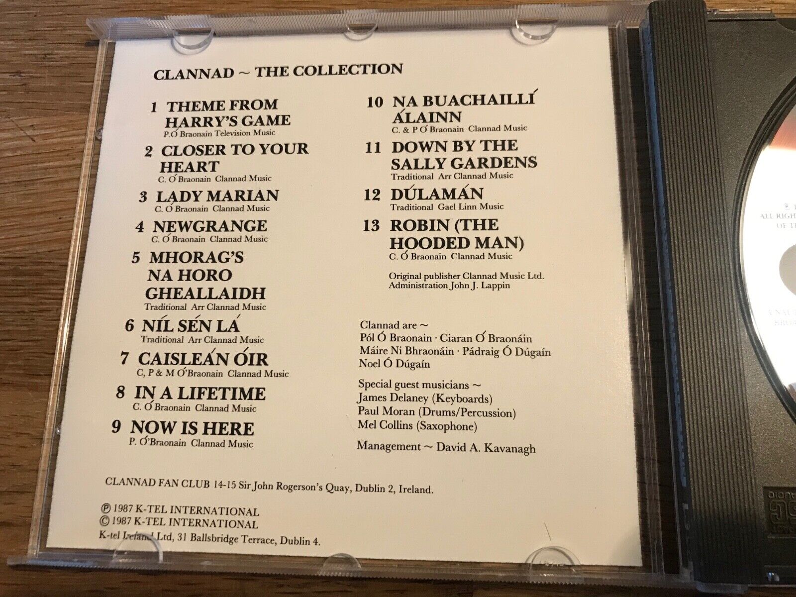 CLANNAD THE COLLECTION 1987 K-TEL RECORDS 13 TRACKS CD ALBUM USED CD 215 UK RARE