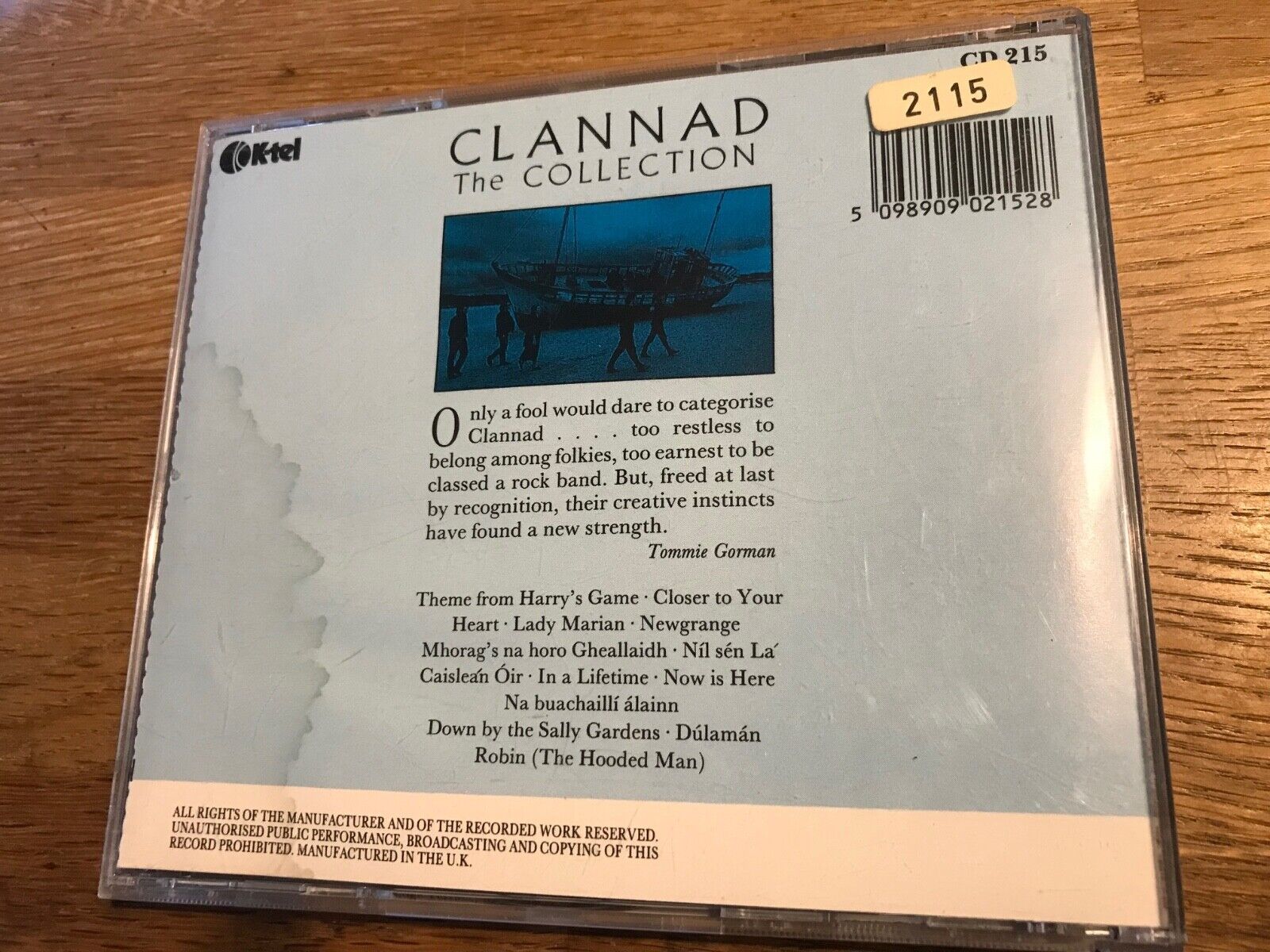 CLANNAD THE COLLECTION 1987 K-TEL RECORDS 13 TRACKS CD ALBUM USED CD 215 UK RARE