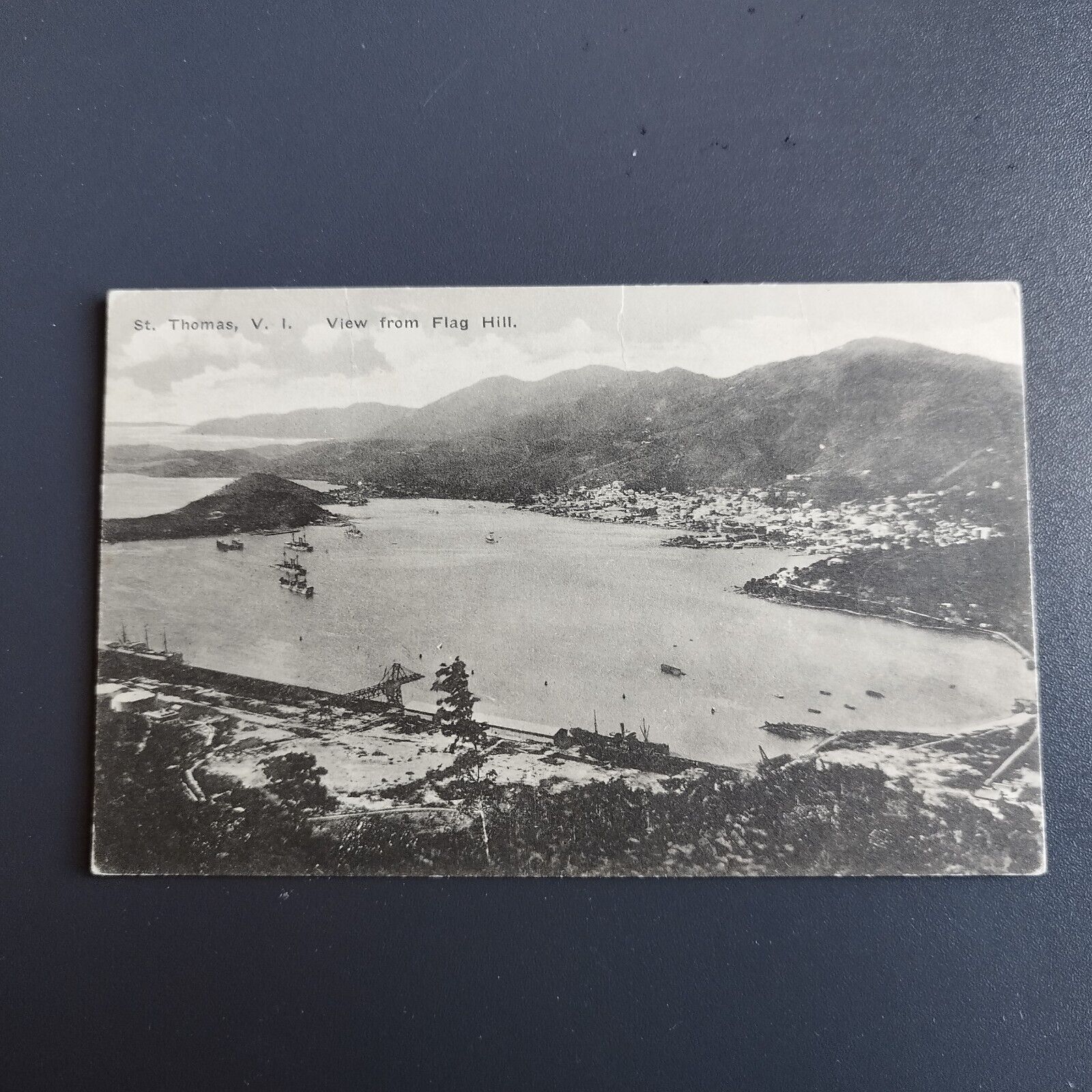 US Virgin Islands View from Flag Hill  Charlotte Amalie StThomas - 1930s