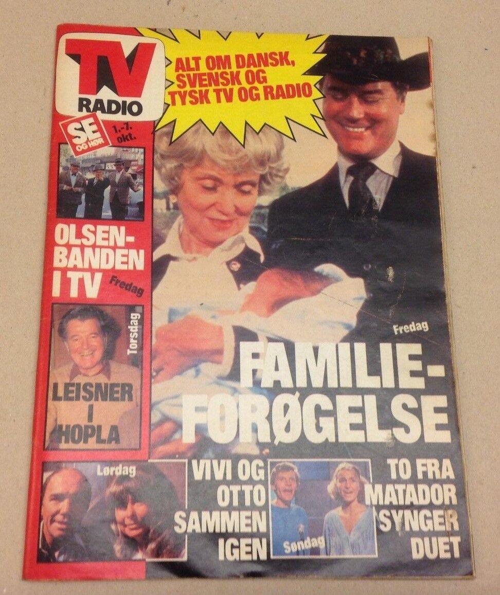 JR Ewing Dallas Larry Hagman Back Cover Vtg Danish Magazine 1981 "Se og Hoer"