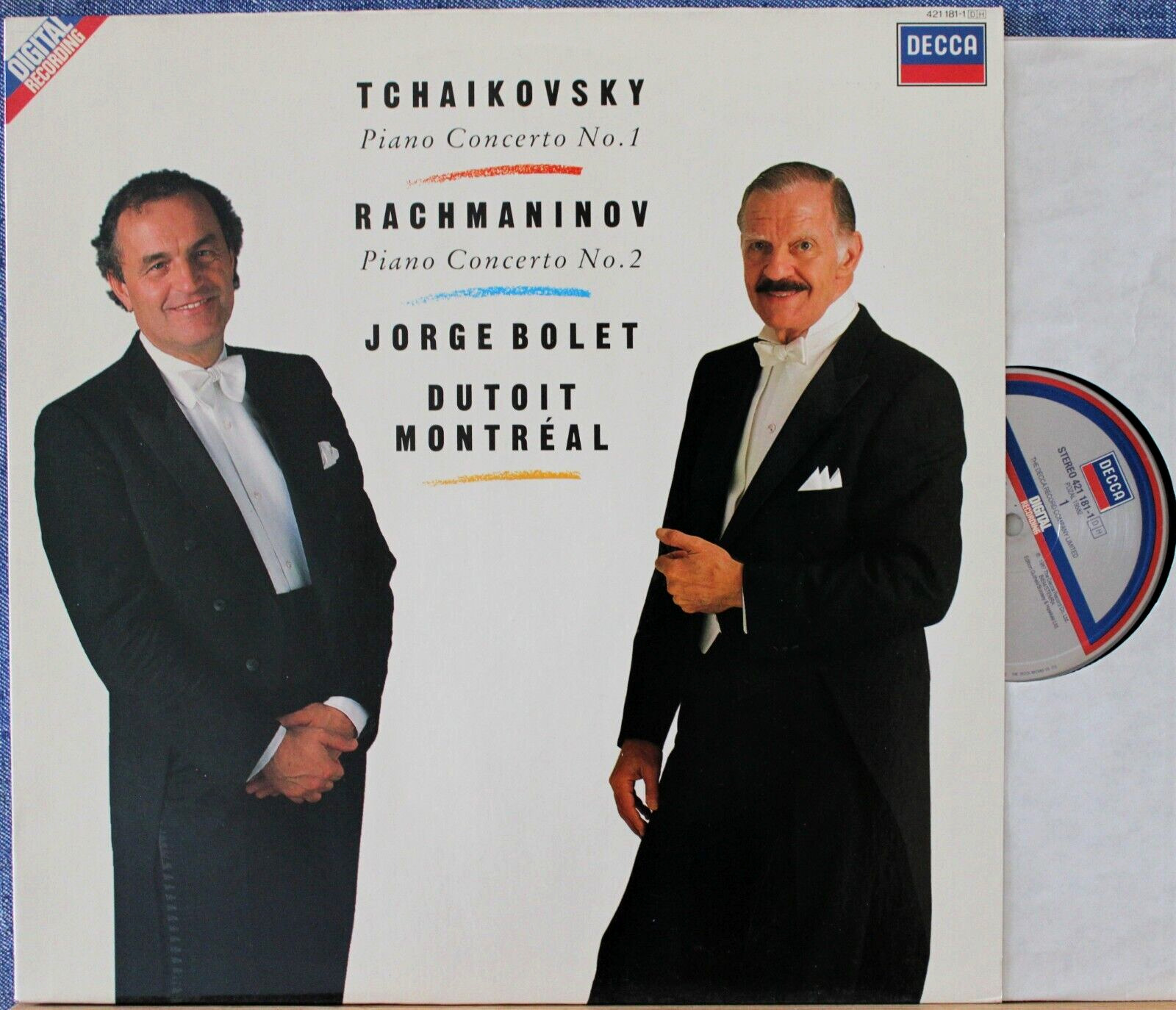 Bolet; Dutoit Tchaikovsky + Rachmaninov (Piano concertos) Decca 421 181 dig NM