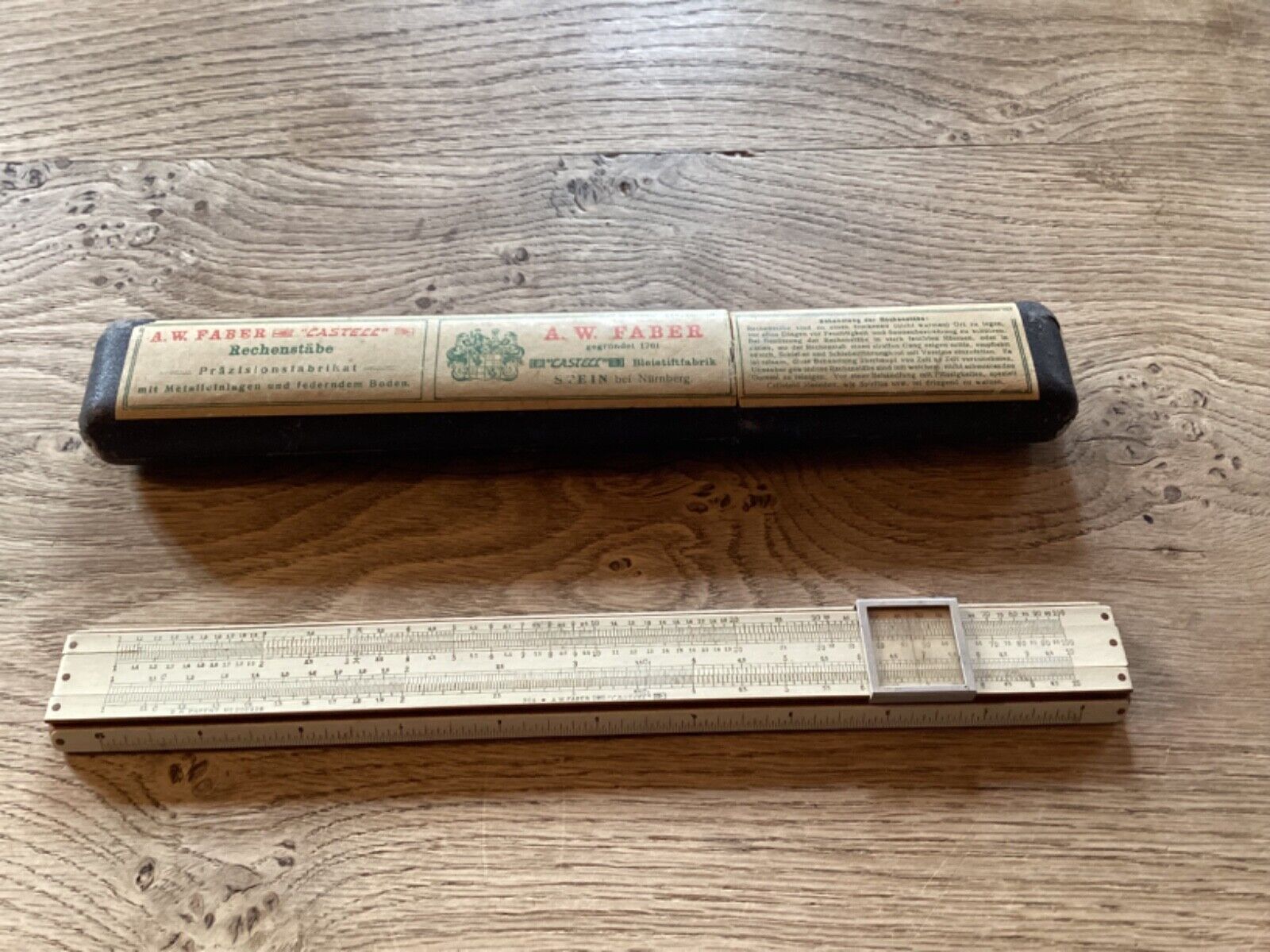 RARE EARLY 1922 A. W. FABER 361 SLIDE RULE