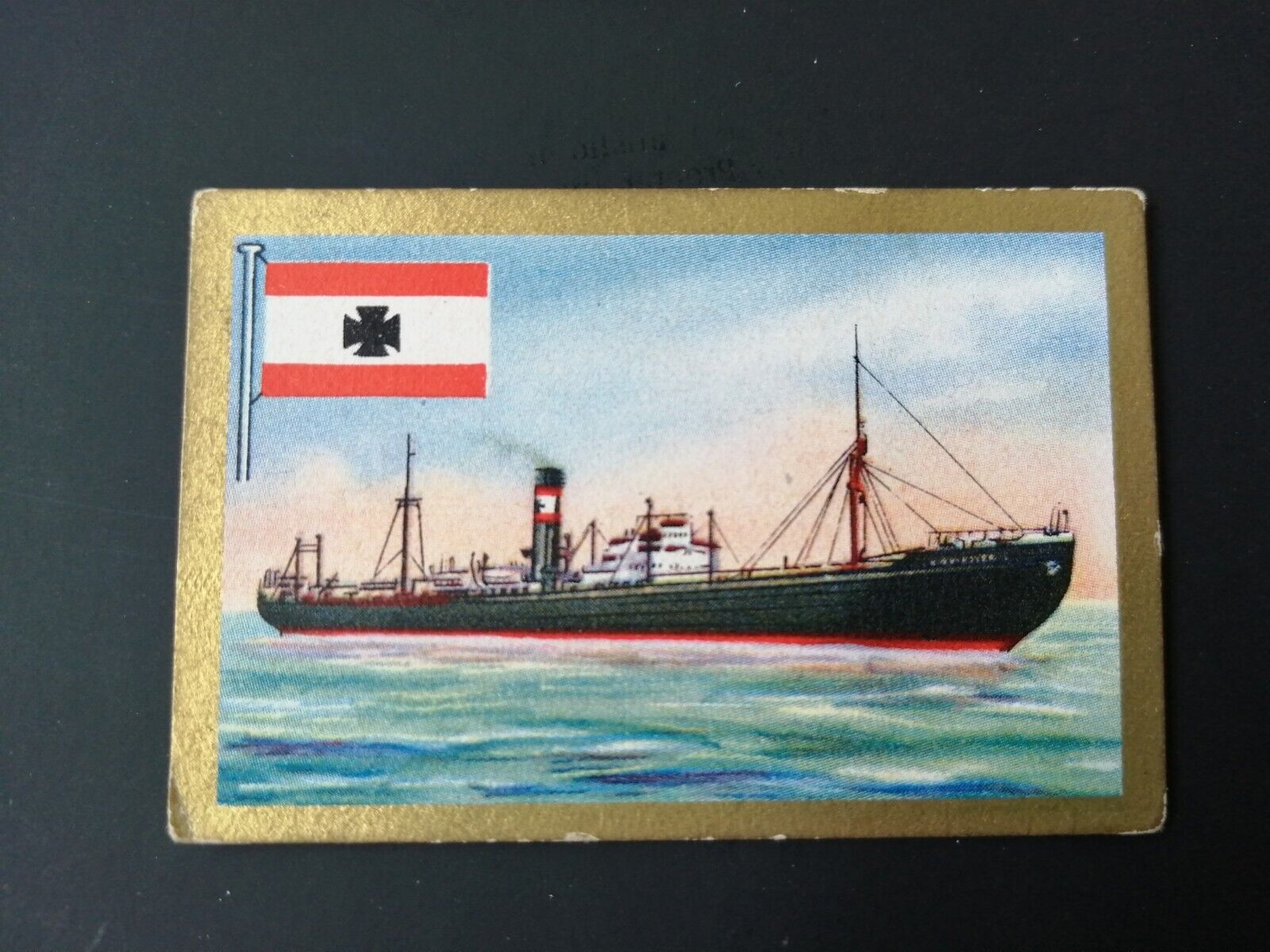 German SABA tobacco ship trading card 1931-33No 83 " Lichtenfels" Bremen