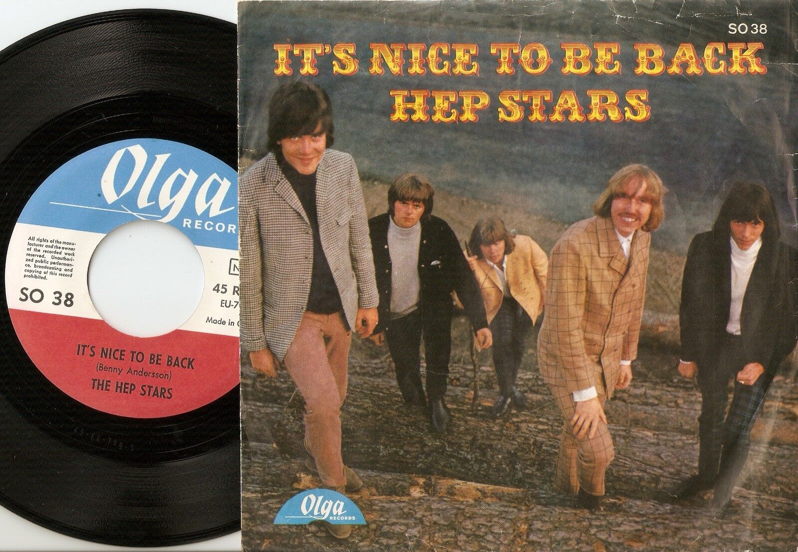 THE HEP STARS MALAIKA  BE BACK GERMAN 45+PS 1967 MOD BEAT ABBA BENNY ANDERSSON