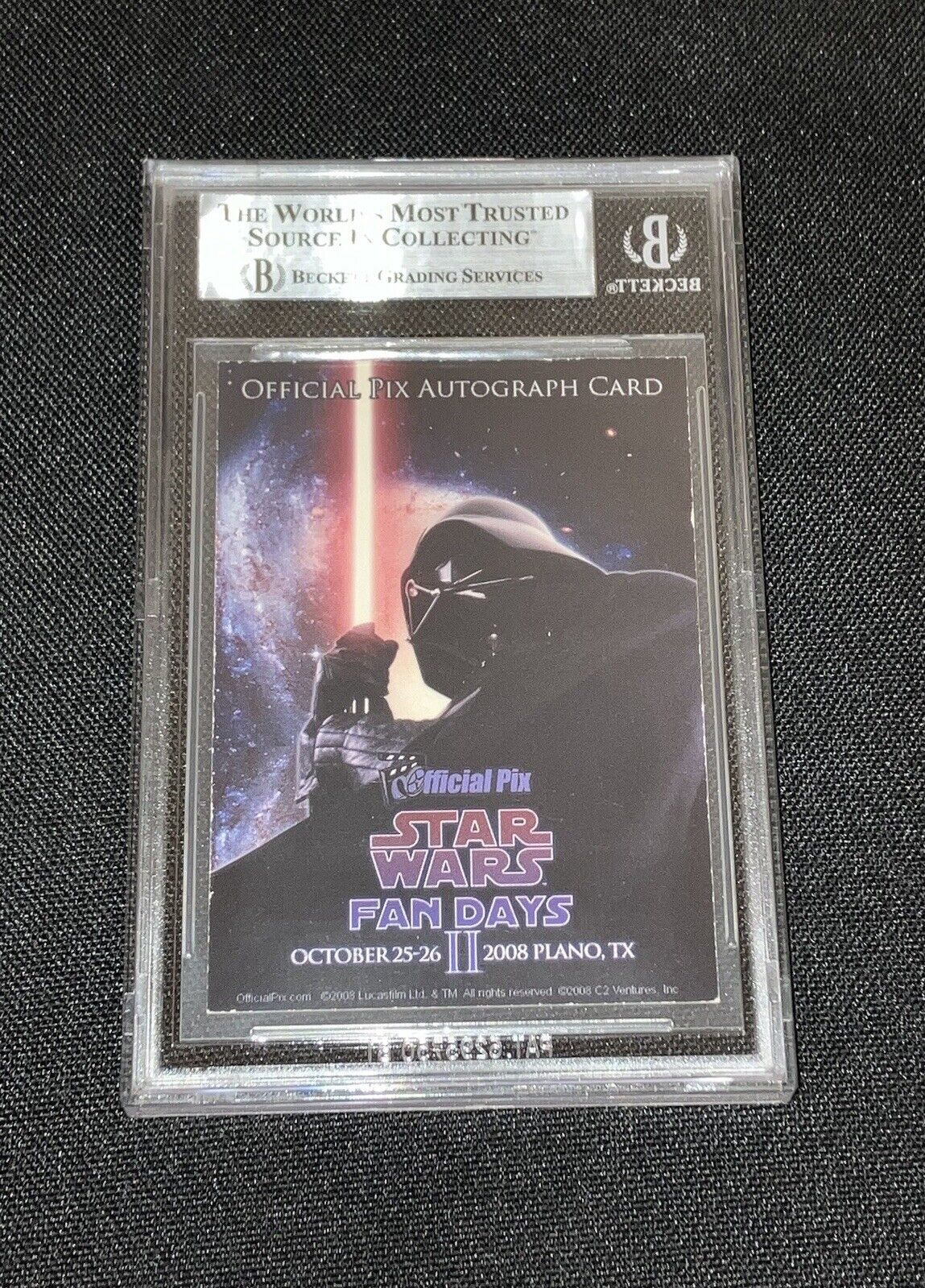 2008 Star Wars Fan Days: Original Hand Signed Autograph by Robert Watts BGS COA