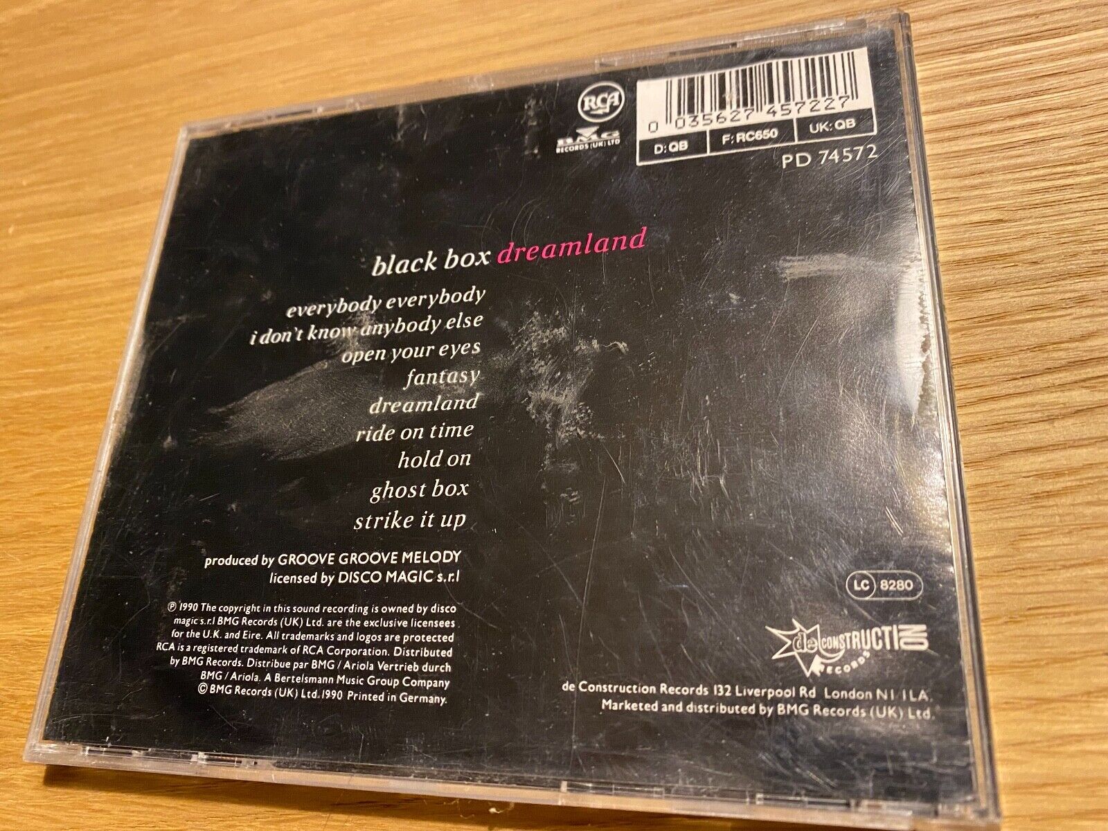 BLACK BOX "DREAMLAND" 1990 CD ALBUM 9 TRACK GERMAN PRESS DECONSTRUCTION RECORDS*