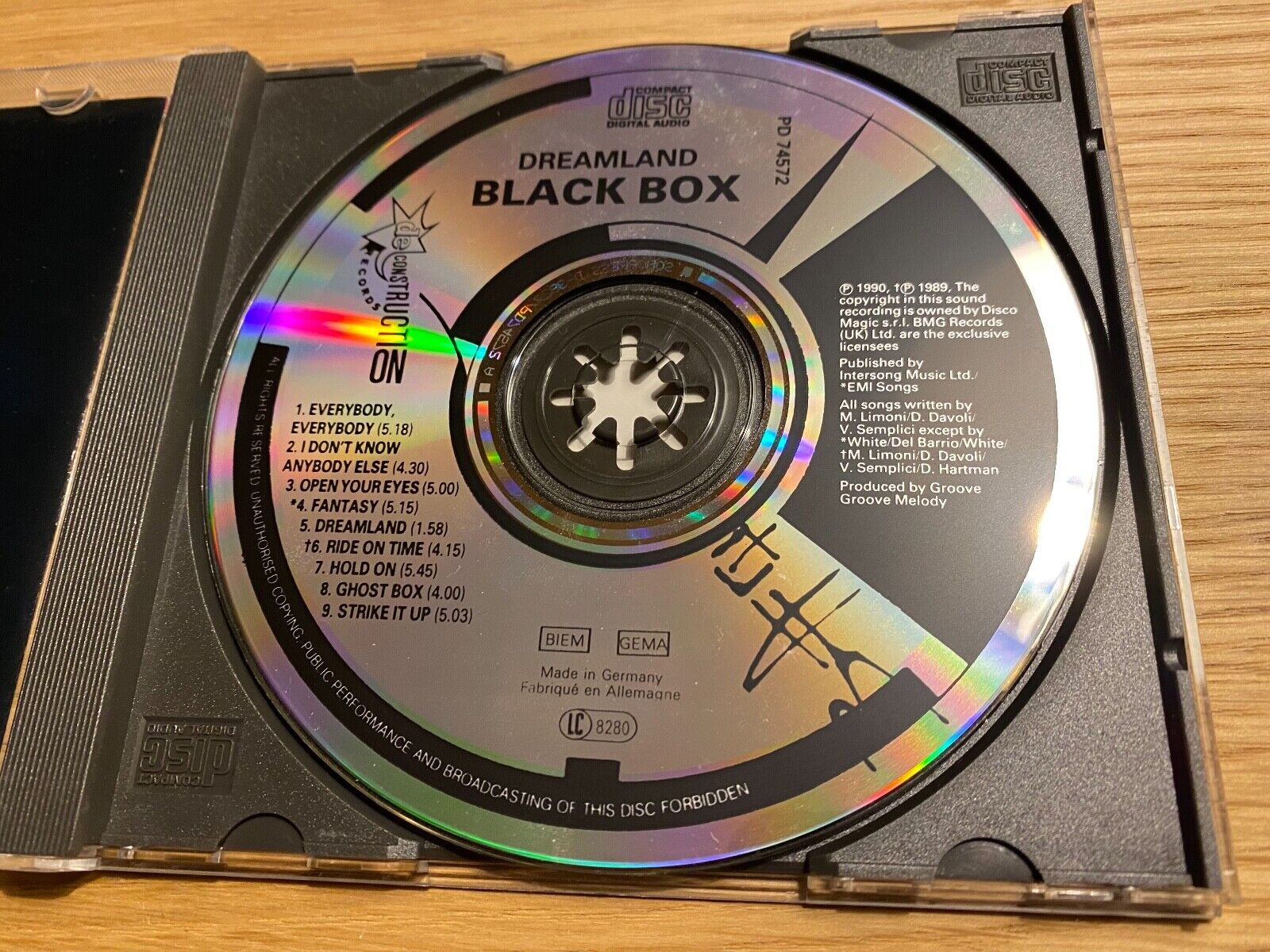 BLACK BOX "DREAMLAND" 1990 CD ALBUM 9 TRACK GERMAN PRESS DECONSTRUCTION RECORDS*