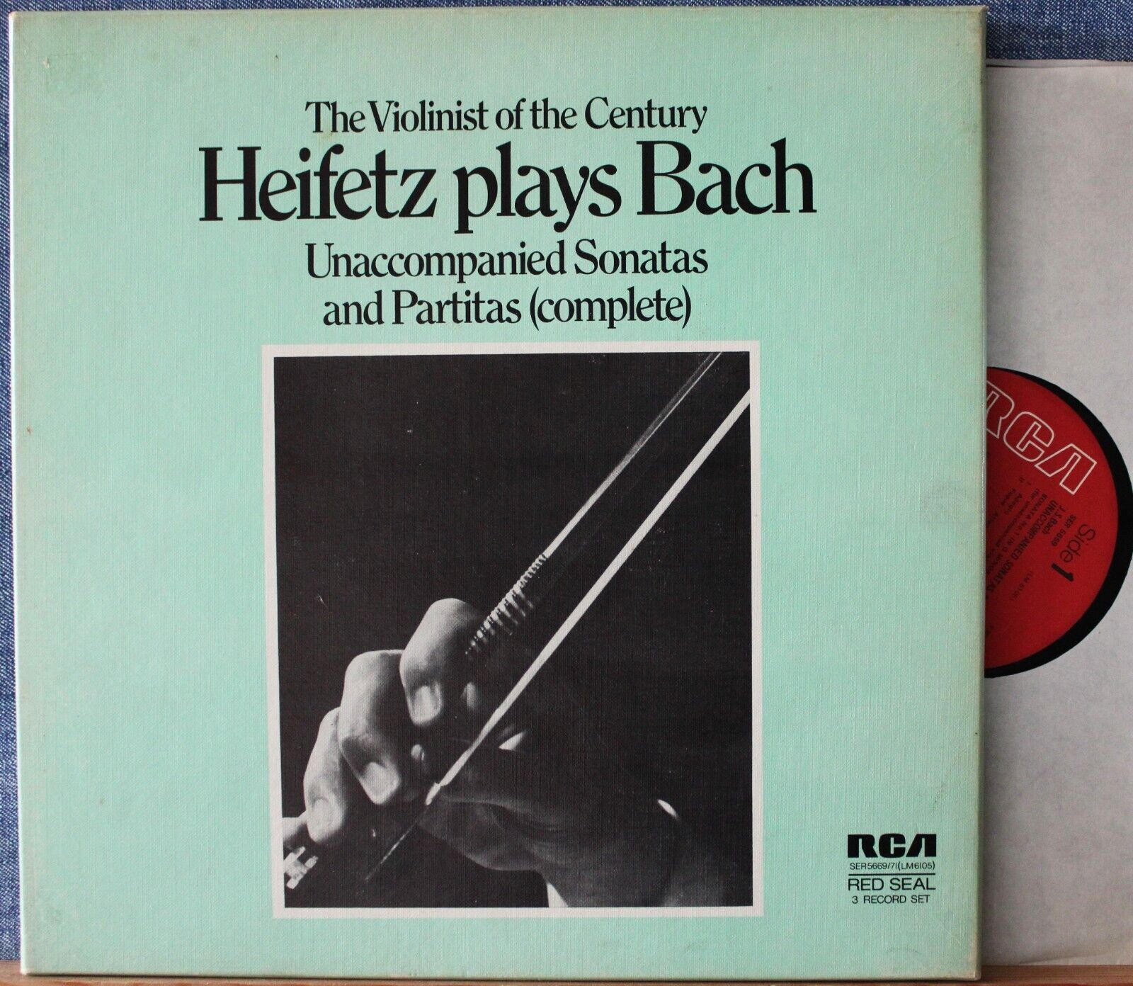 Heifetz Bach (Soantas and partitas violin solo) RCA SER 5669/71 Box (3) NM