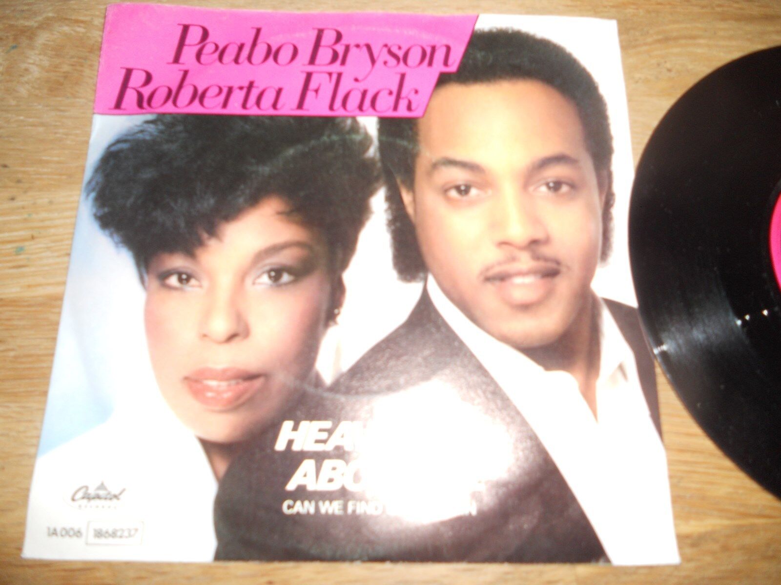 PEABO BRYSON  ROBERTA FLACK "HEAVEN ABOVE ME / CAN WE FIND LOVE AGAIN" 1983 OOP