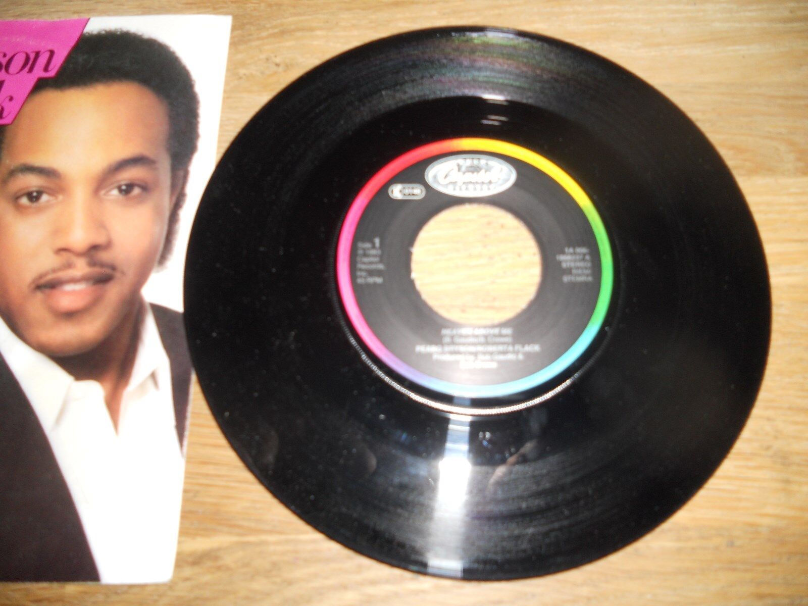 PEABO BRYSON  ROBERTA FLACK "HEAVEN ABOVE ME / CAN WE FIND LOVE AGAIN" 1983 OOP