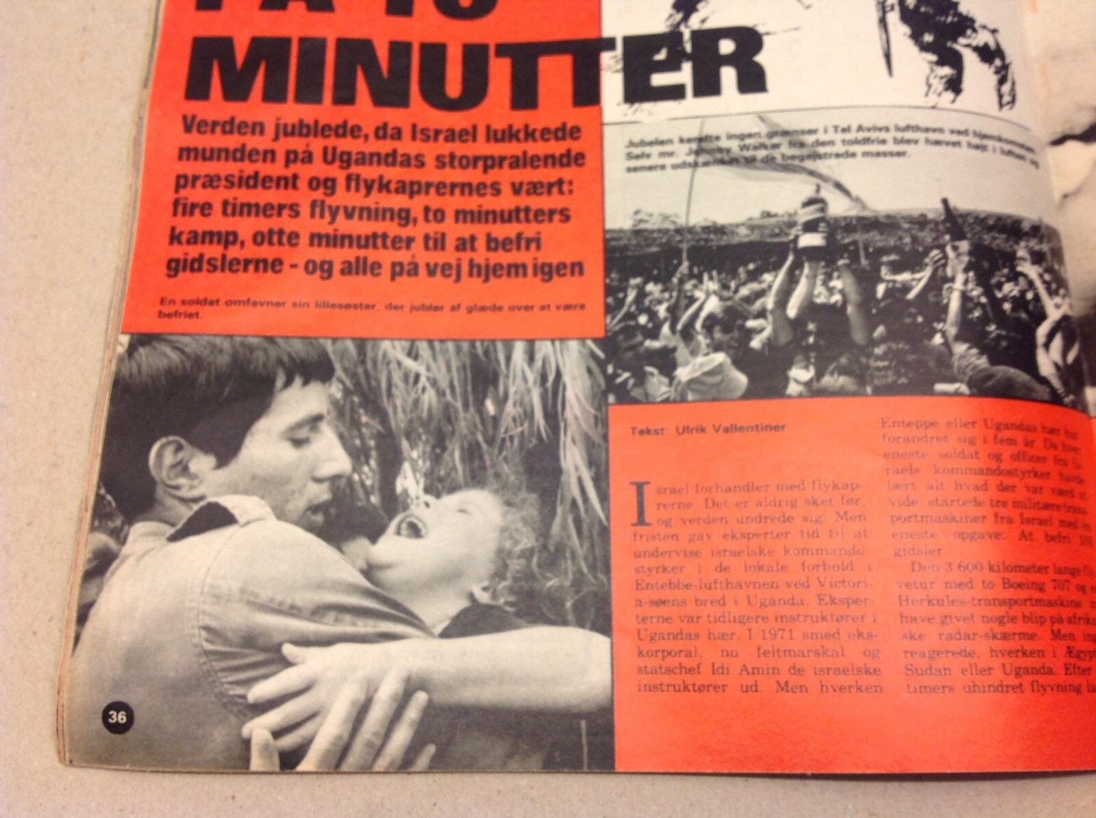 Israel Hostage Idi Amin Uganda Photos Rescue Operation Vtg Danish Magazine 1976