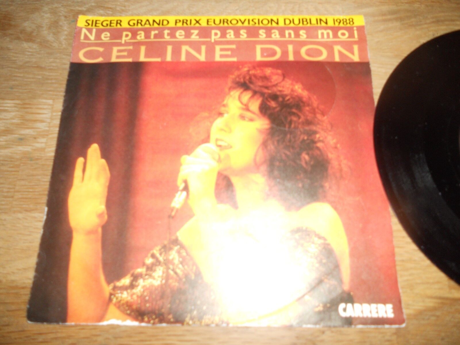 CELINE DION "NE PARTEZ PAS SANS MOI" 1988 NCB Danish 7" Mega Records DENMARK OOP