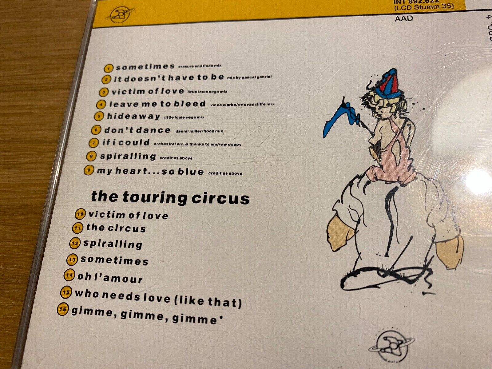 ERASURE "THE CIRCUS" 1987 CD ALBUM 16 TRACKS MUTE RECORDS  INTERCORD TON GMBH*