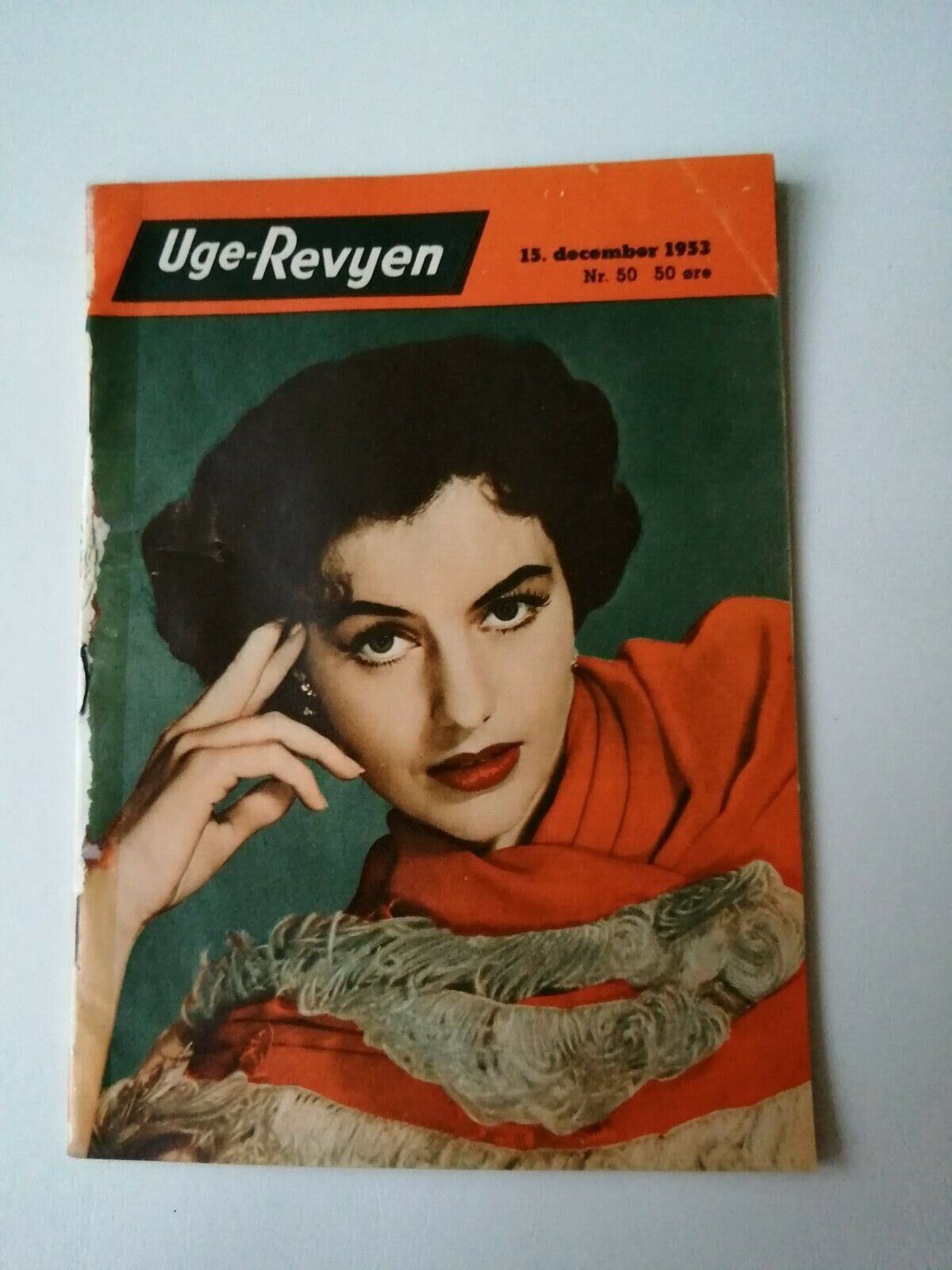 Danish magazine"Uge-Revyen" No 50 1953Cyd Charisse coverMany other stars