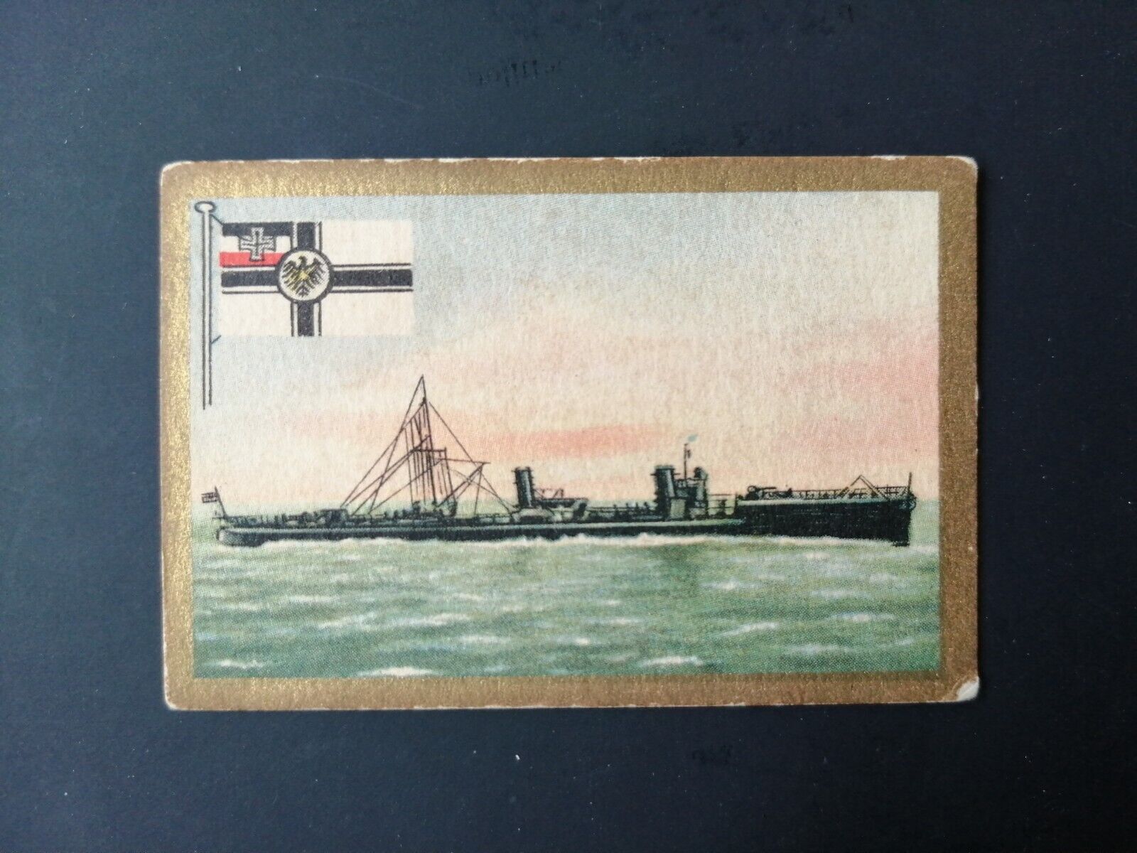 German SABA tobacco ship trading card 1931-33No 201 Torpedoboot " V 162 "