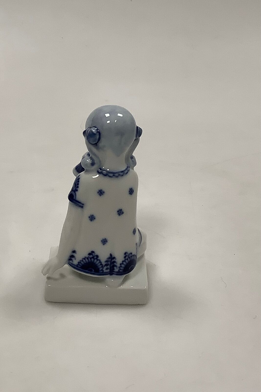 Royal Copenhagen Blue Fluted Plain Figurine Girl with Trumpet No 4796