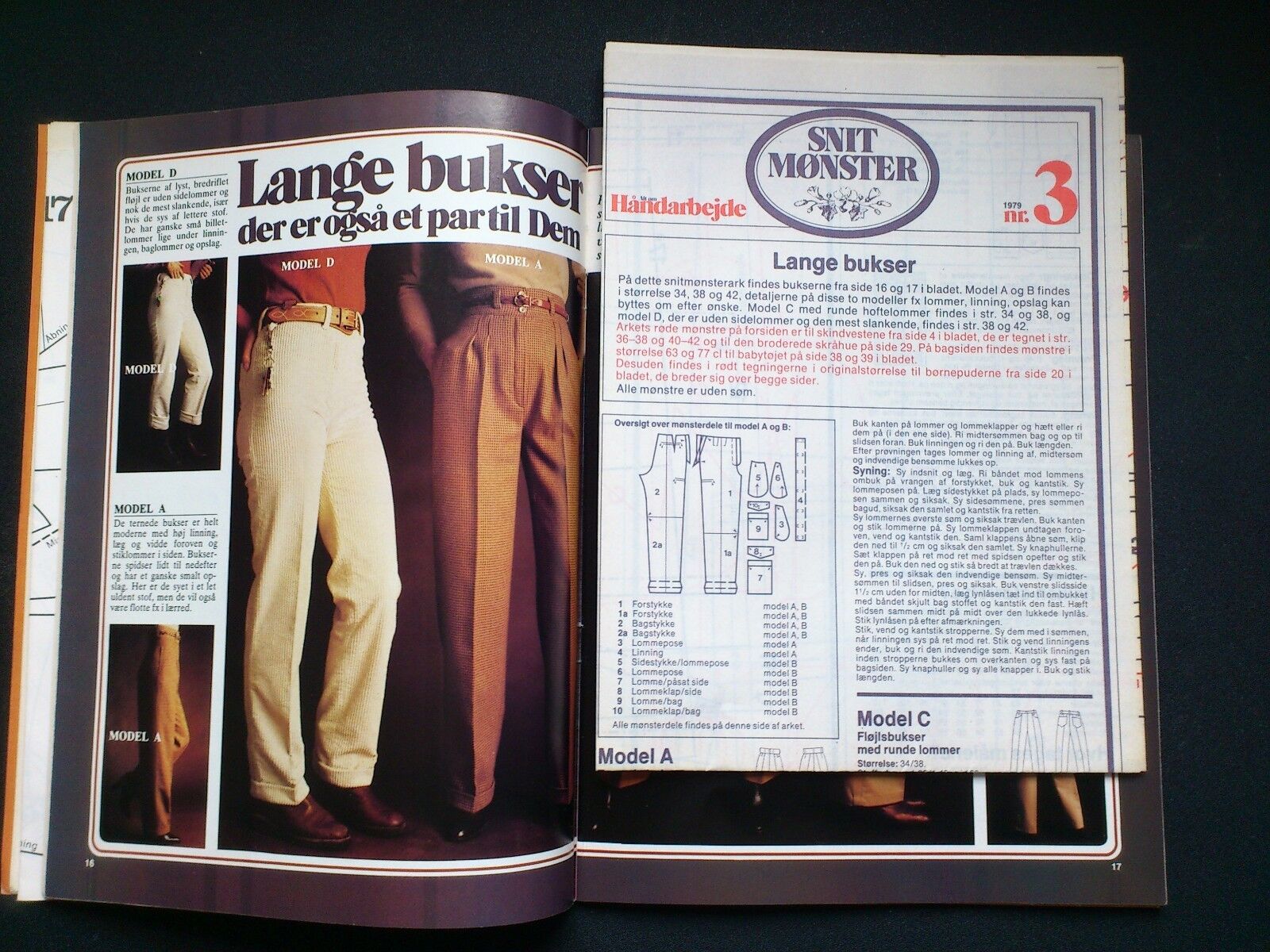 ALT OM HÅNDARBEJDEDanish needlework magazine from 1979 with patterns