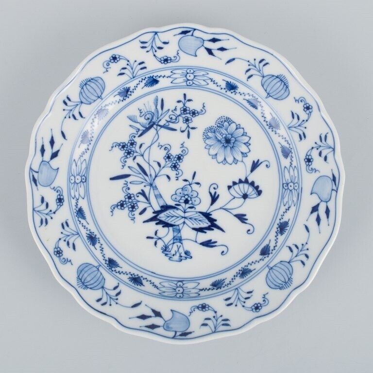 Meissen Germany four Blue Onion pattern plates Ca 1900