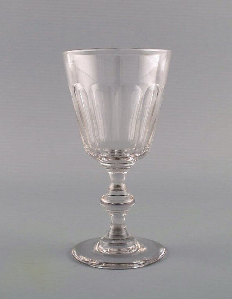 Holmegaard Glasværk Denmark Four Christian VIII Berlinois red wine glasses