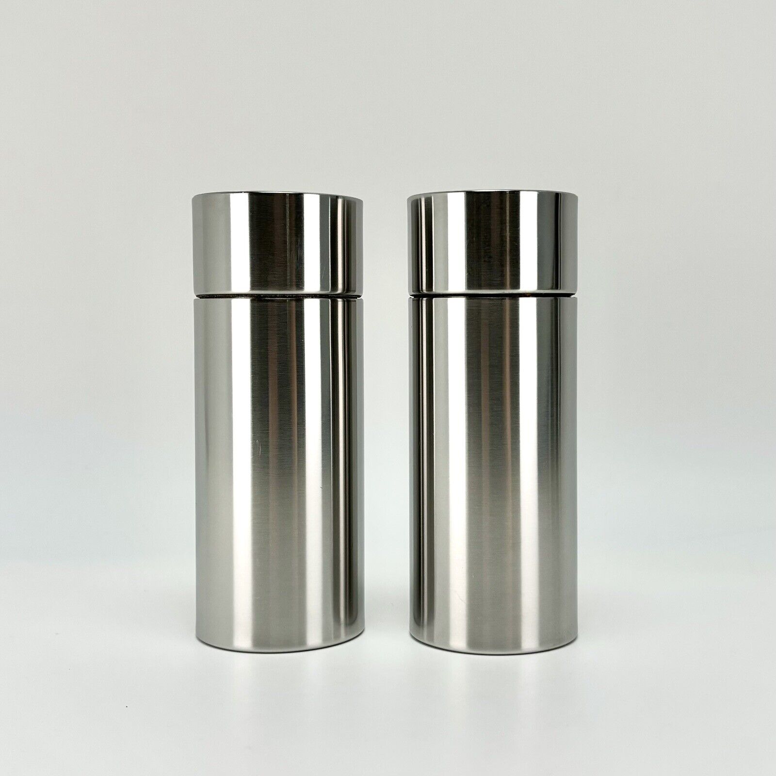 Set Stelton Cylinda Line Salt Pepper Grinder Mills Arne Jacobsen Stainless Steel