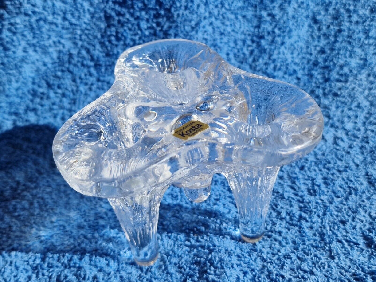 Göran Wärff for Kosta Boda Igloo Sweden crystal candle holder