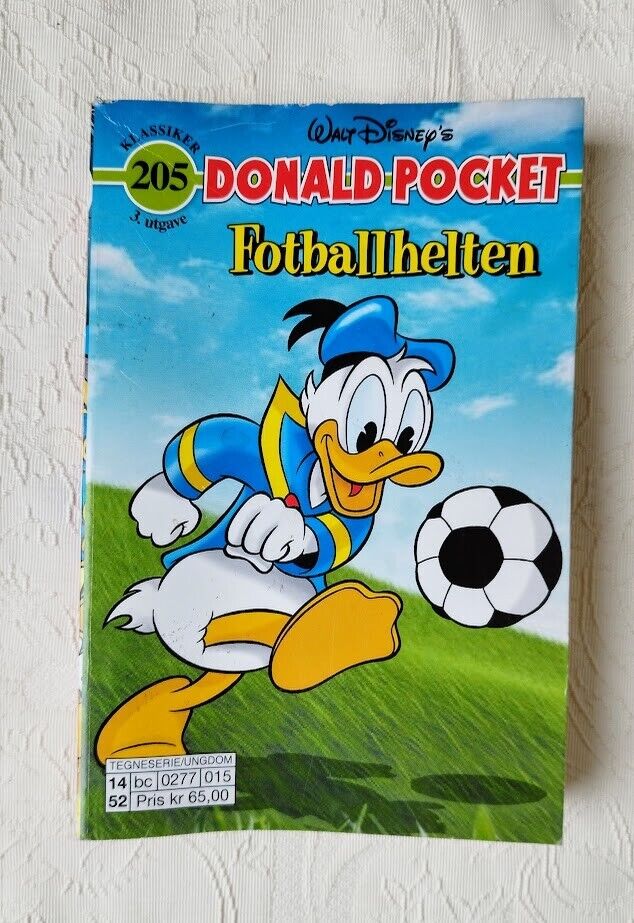 NORWEGIAN 2014 Walt Disney Donald Duck - Fotballhelten Full Pocket Comic Book