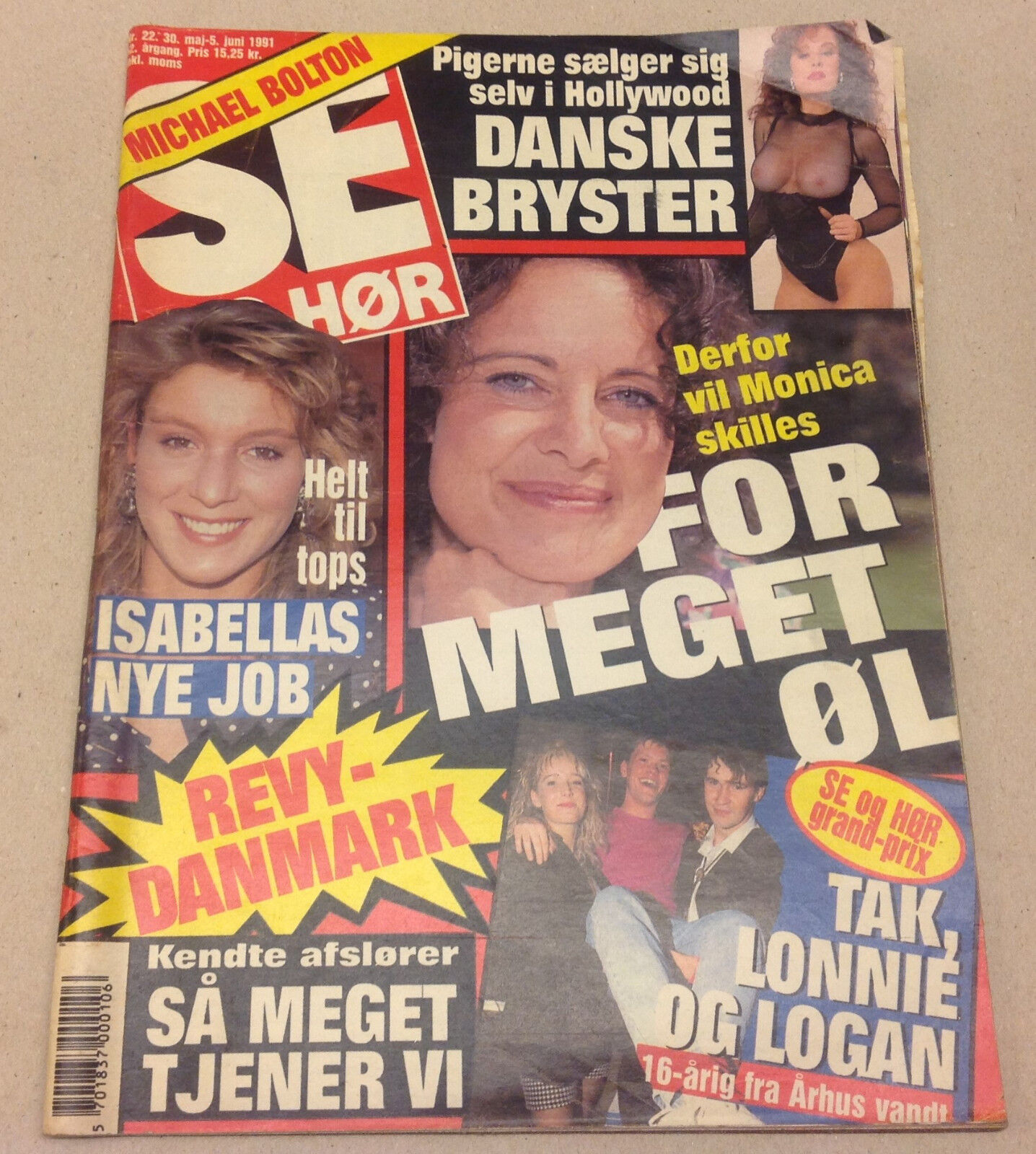 MICHAEL BOLTON INTERVIEW PHOTOS INSIDE DENMARK VINTAGE Danish Magazine 1991