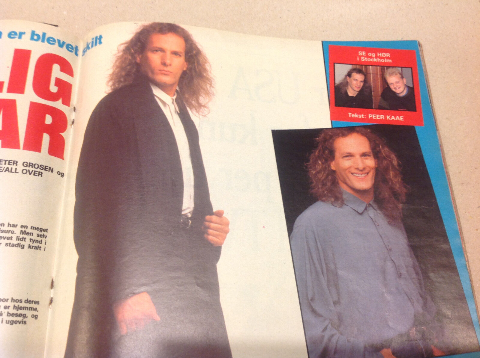 MICHAEL BOLTON INTERVIEW PHOTOS INSIDE DENMARK VINTAGE Danish Magazine 1991