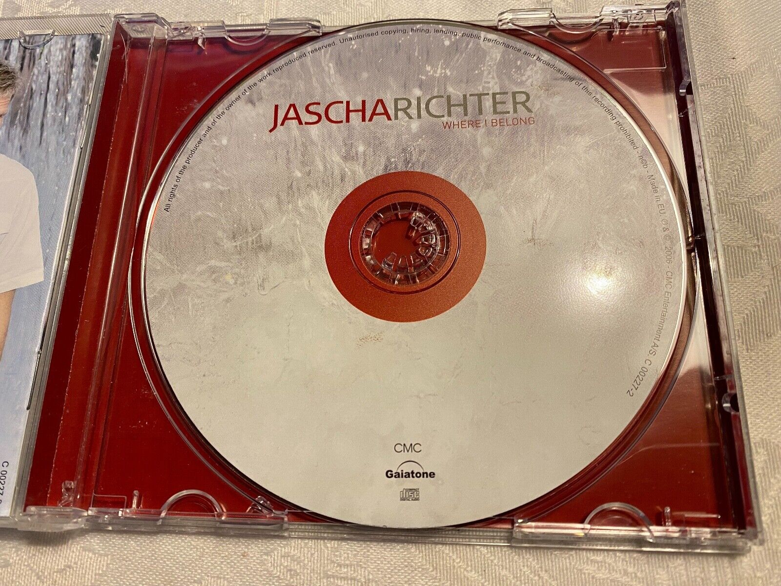 JASCHA RICHTER "WHERE I BELONG" 2006 CD 11 TRACK CMC RECORDS DENMARK PROMOTIONAL